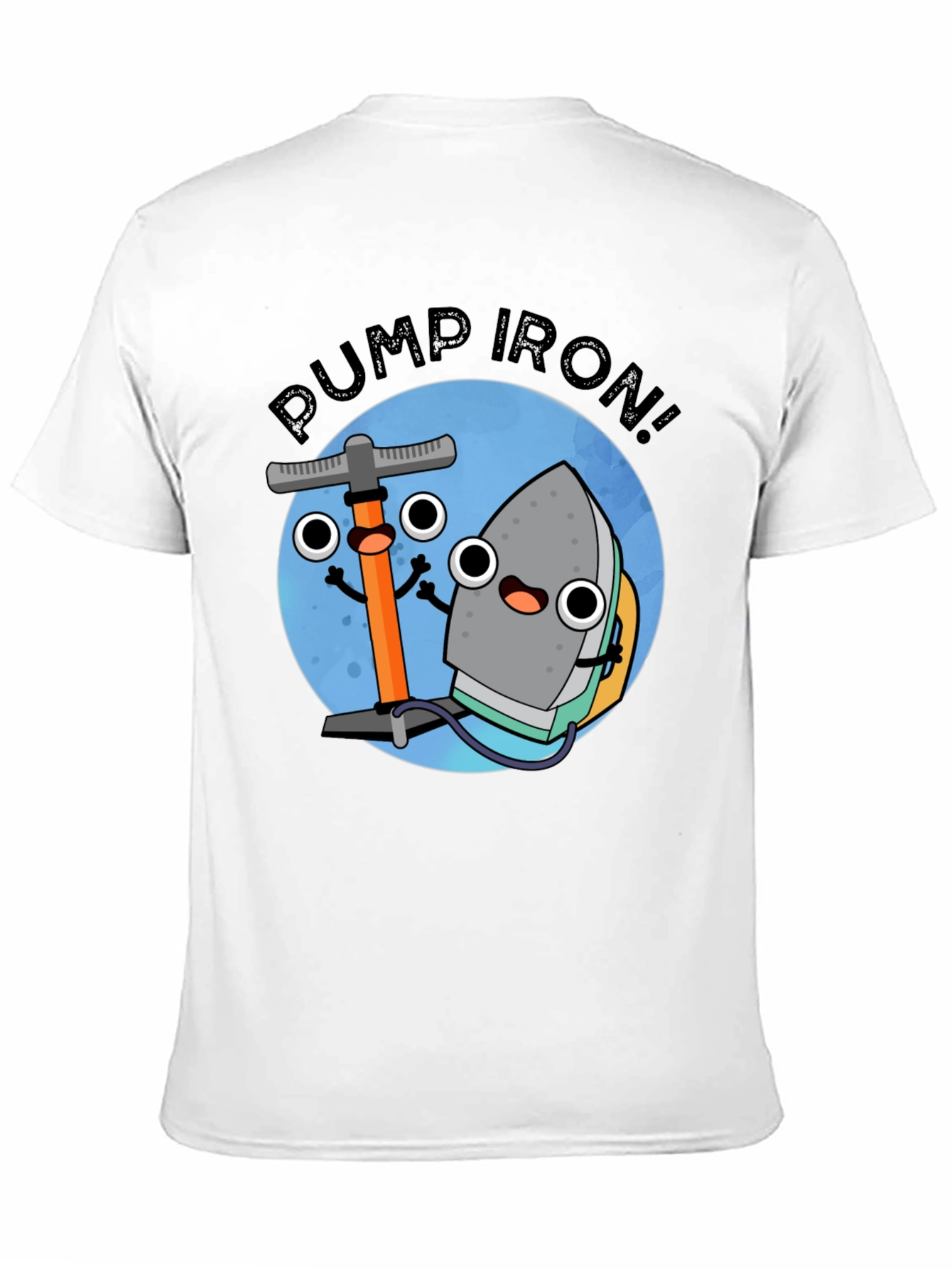 Pump Iron Cartoon Graphic Tee - Black