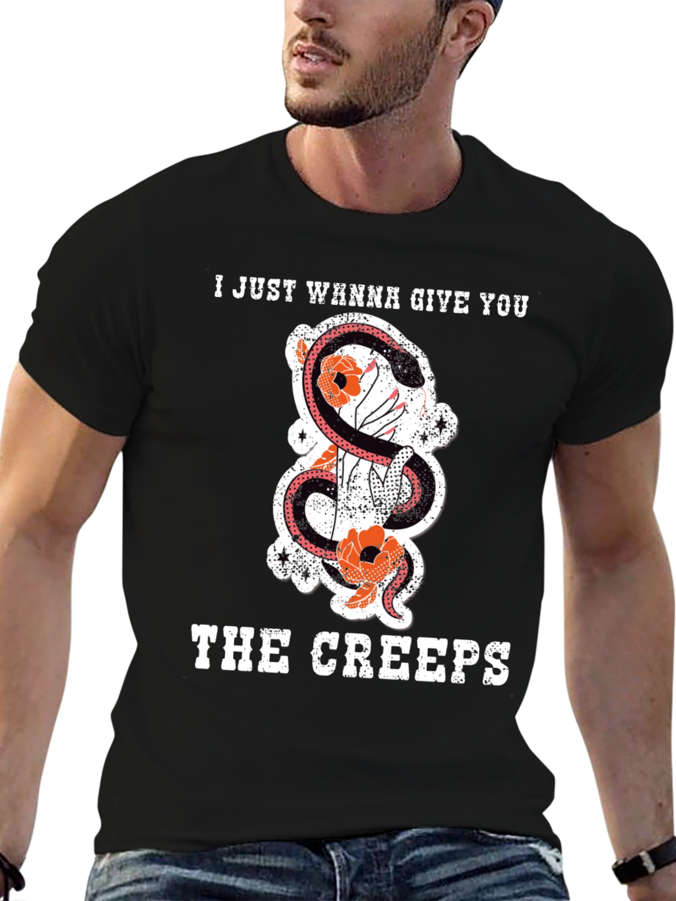 Creepy Snake Graphic T-Shirt