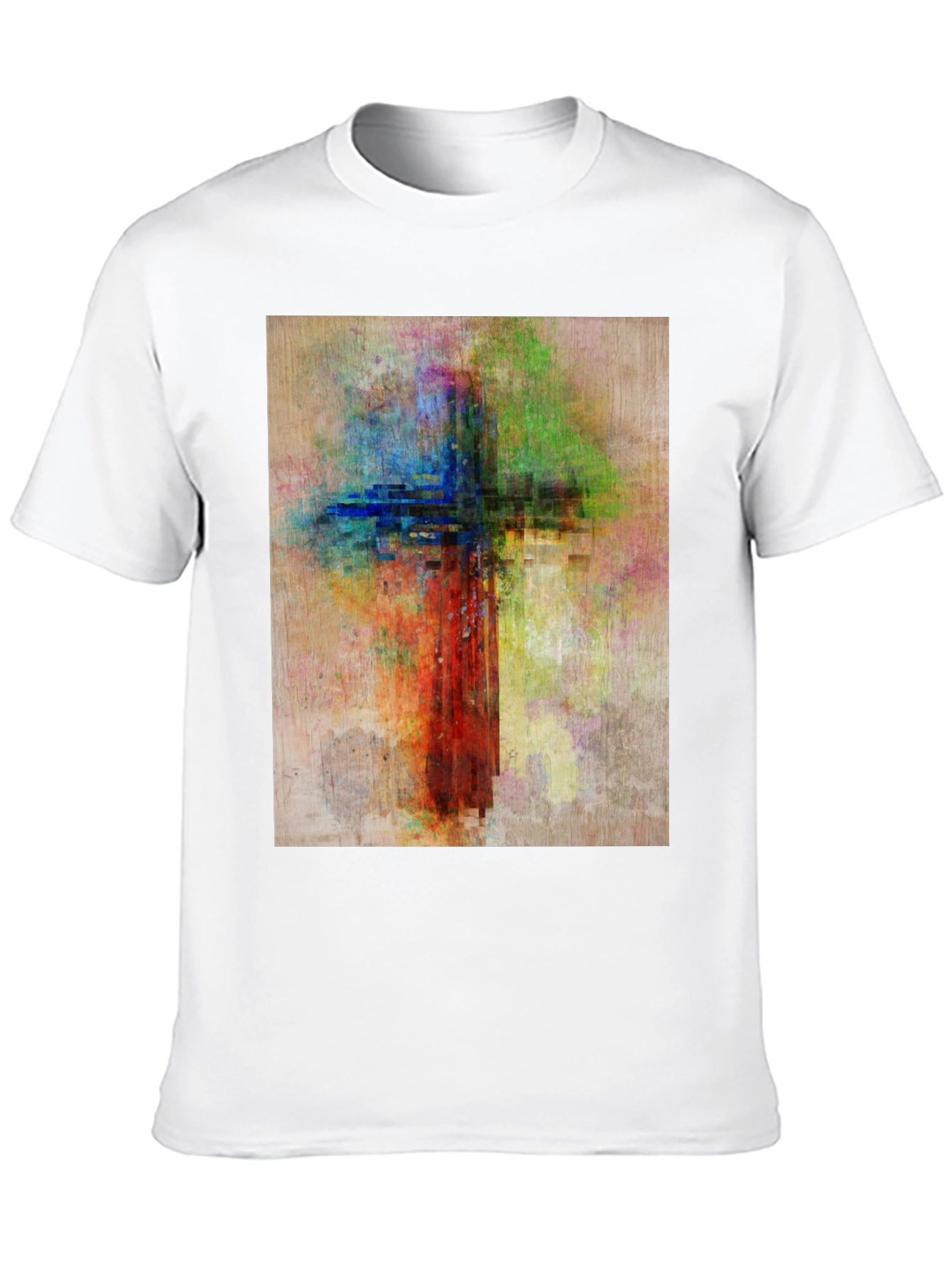 Abstract Christian Cross Graphic Tee