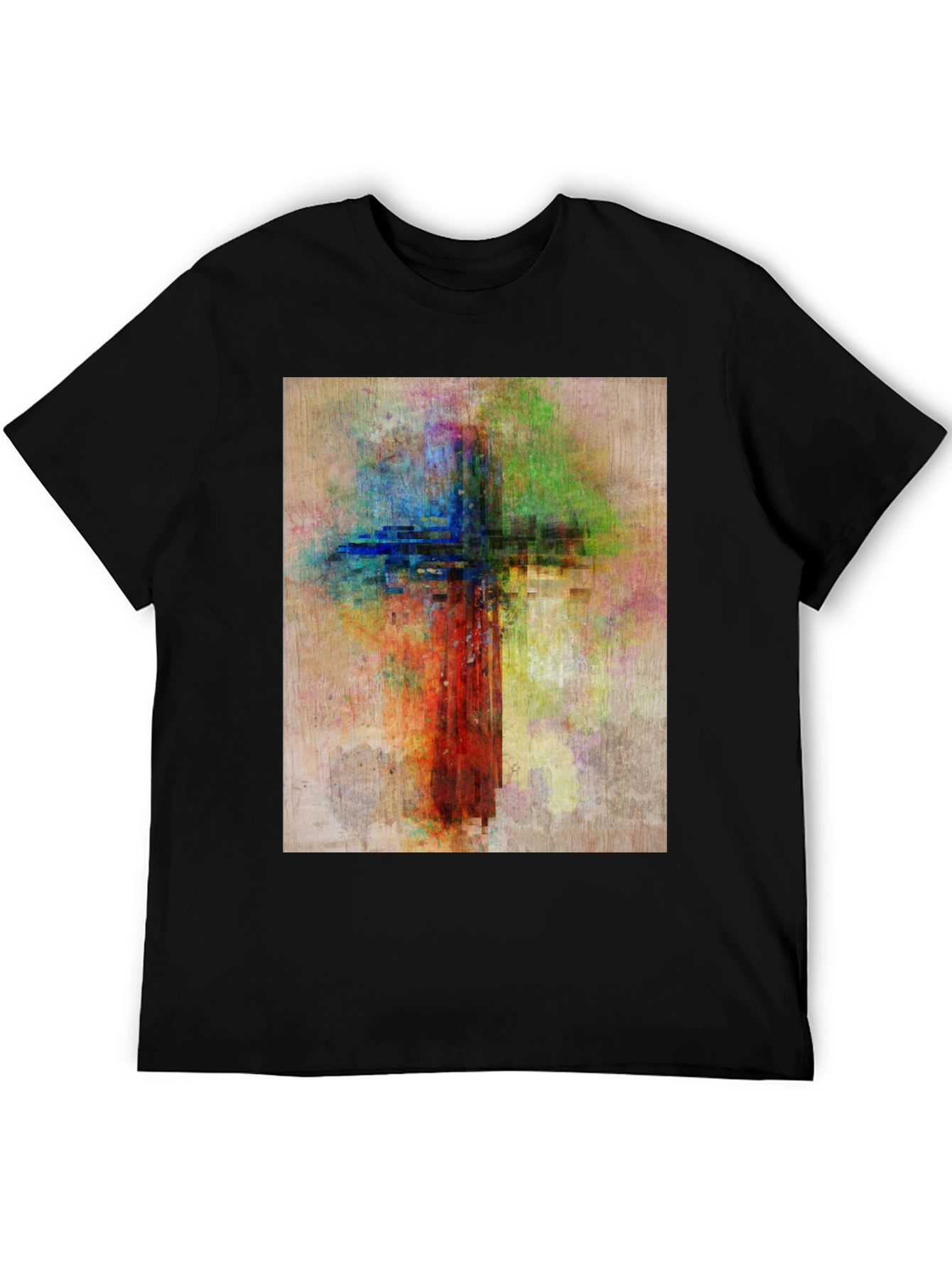 Abstract Christian Cross Graphic Tee