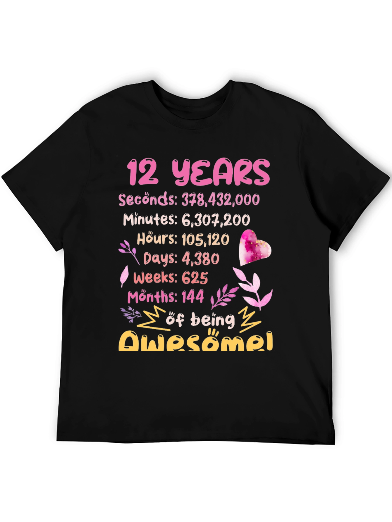 12th Birthday Awesome Tee