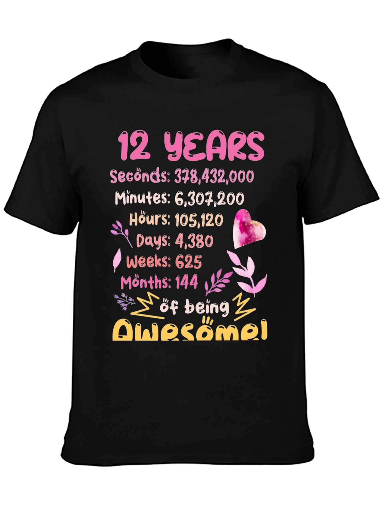 12th Birthday Awesome Tee
