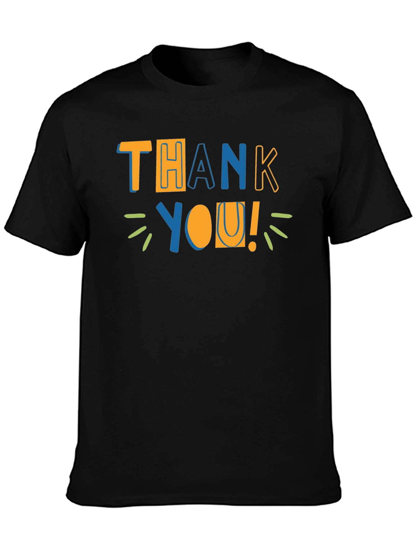 Thank You Graphic Print Crewneck T-Shirt
