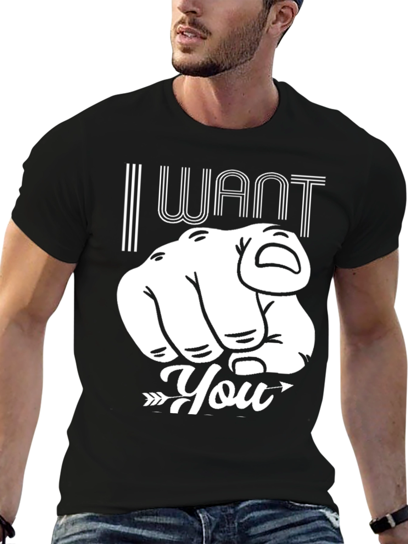 I Want You Pointing Finger Graphic Tee