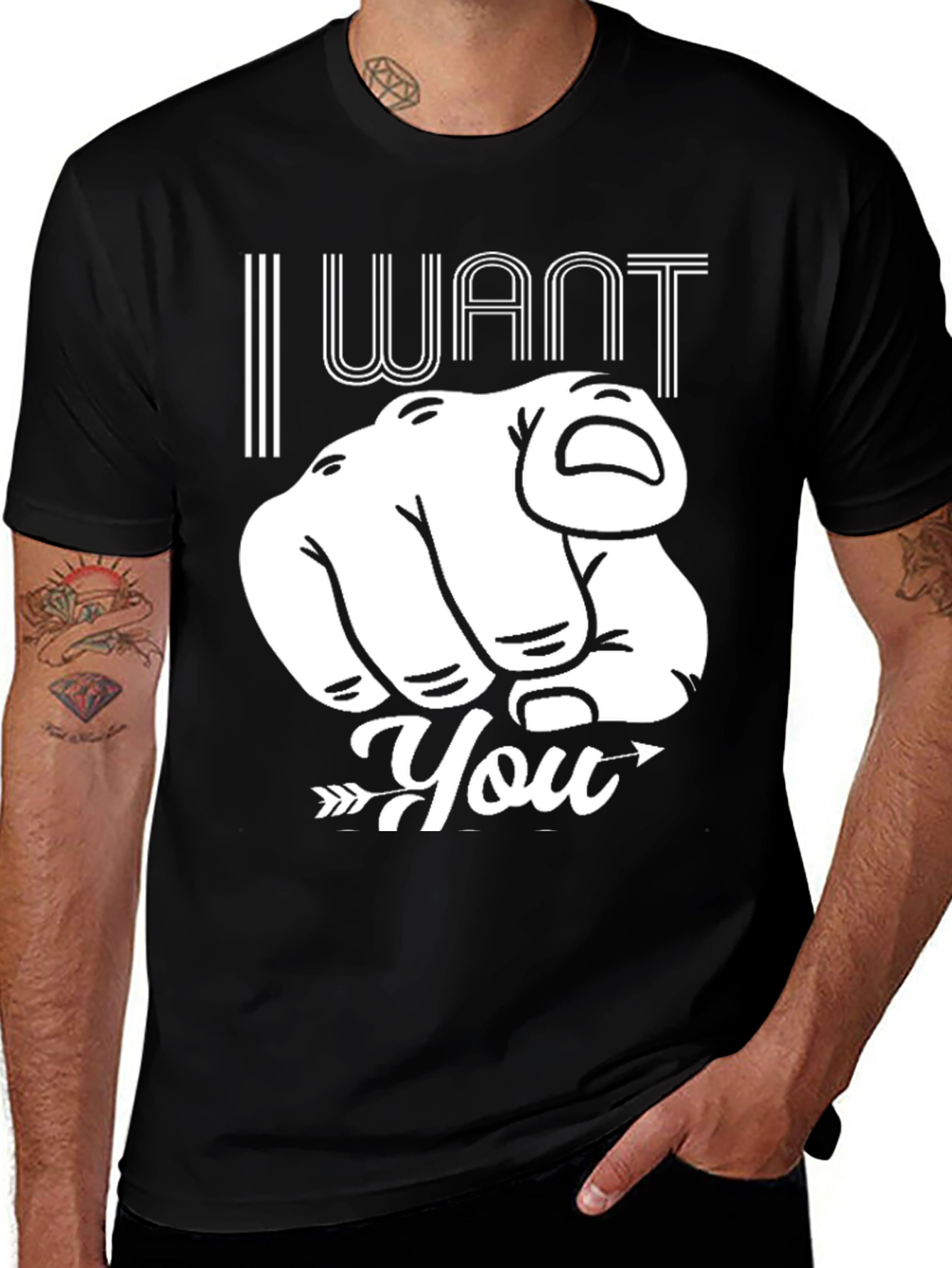 I Want You Pointing Finger Graphic Tee