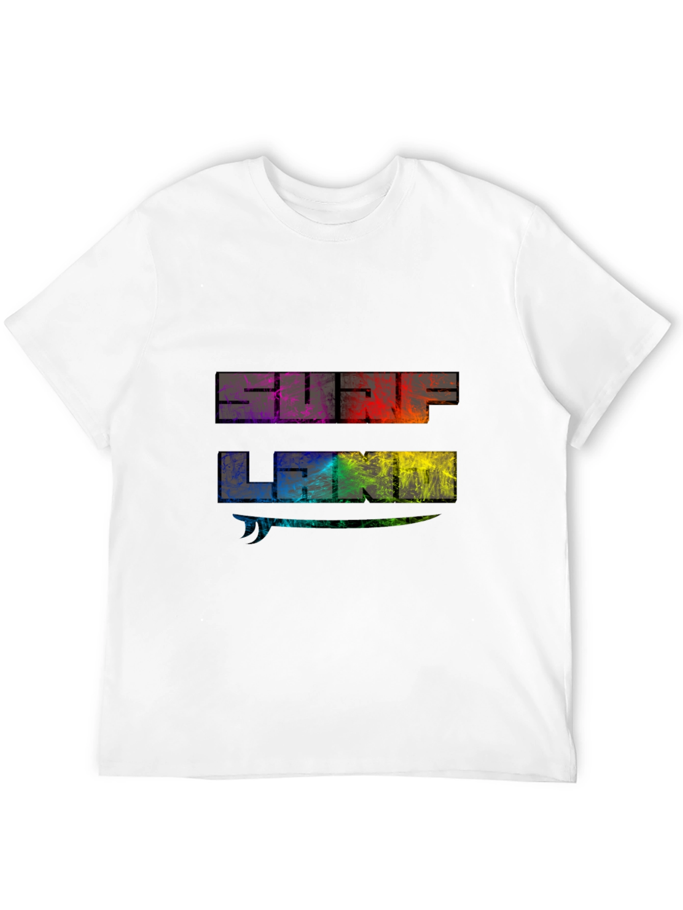 Surf Land Graphic Tee - Black Cotton Blend Shirt