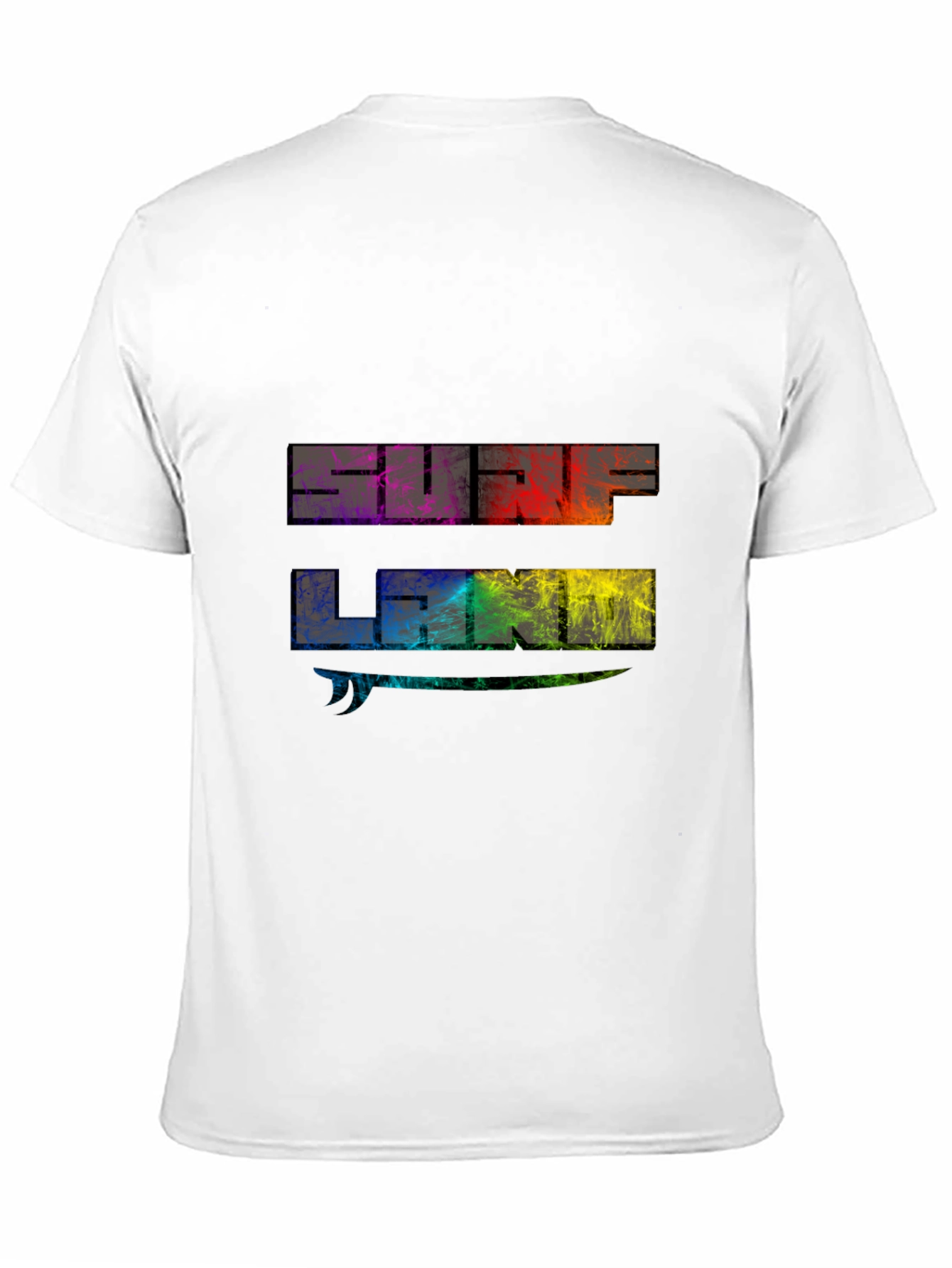 Surf Land Graphic Tee - Black Cotton Blend Shirt