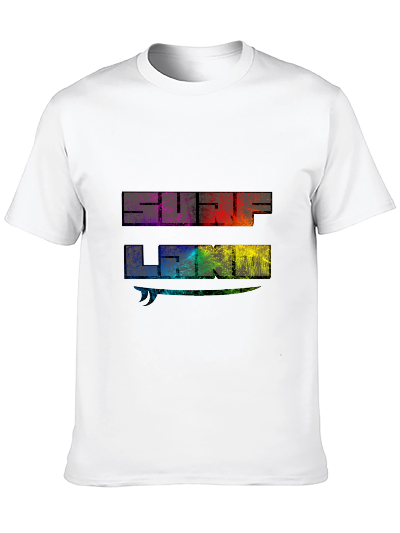 Surf Land Graphic Tee - Black Cotton Blend Shirt