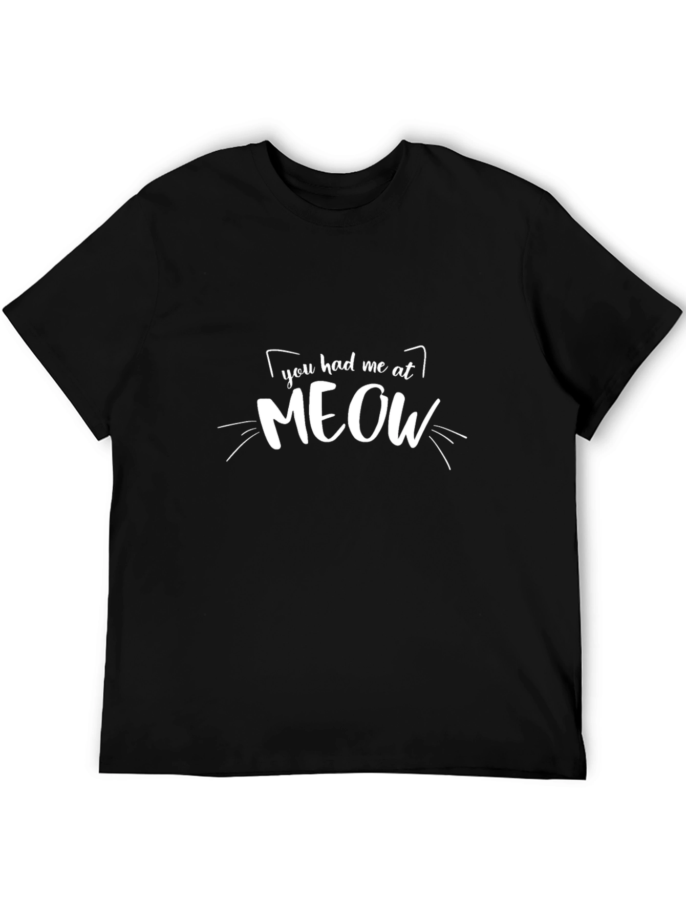 You Had Me At Meow Black Graphic Tee