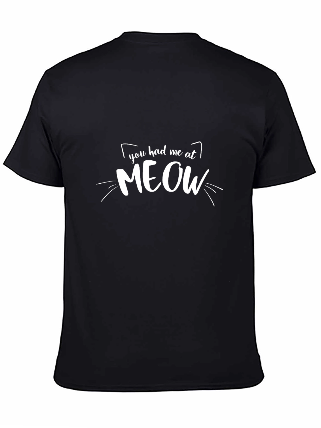 You Had Me At Meow Black Graphic Tee