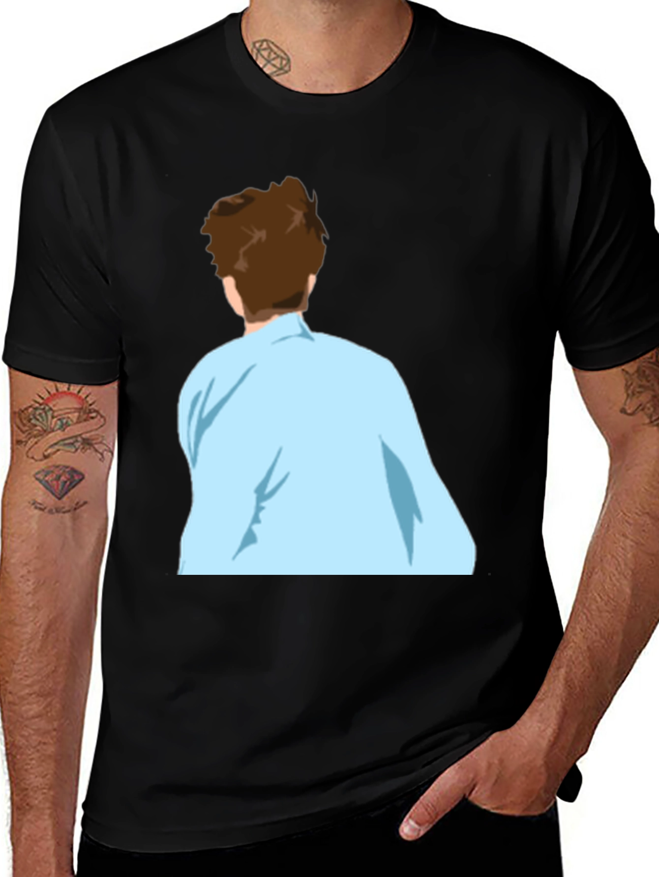 Cool Casual Black Graphic T-Shirt