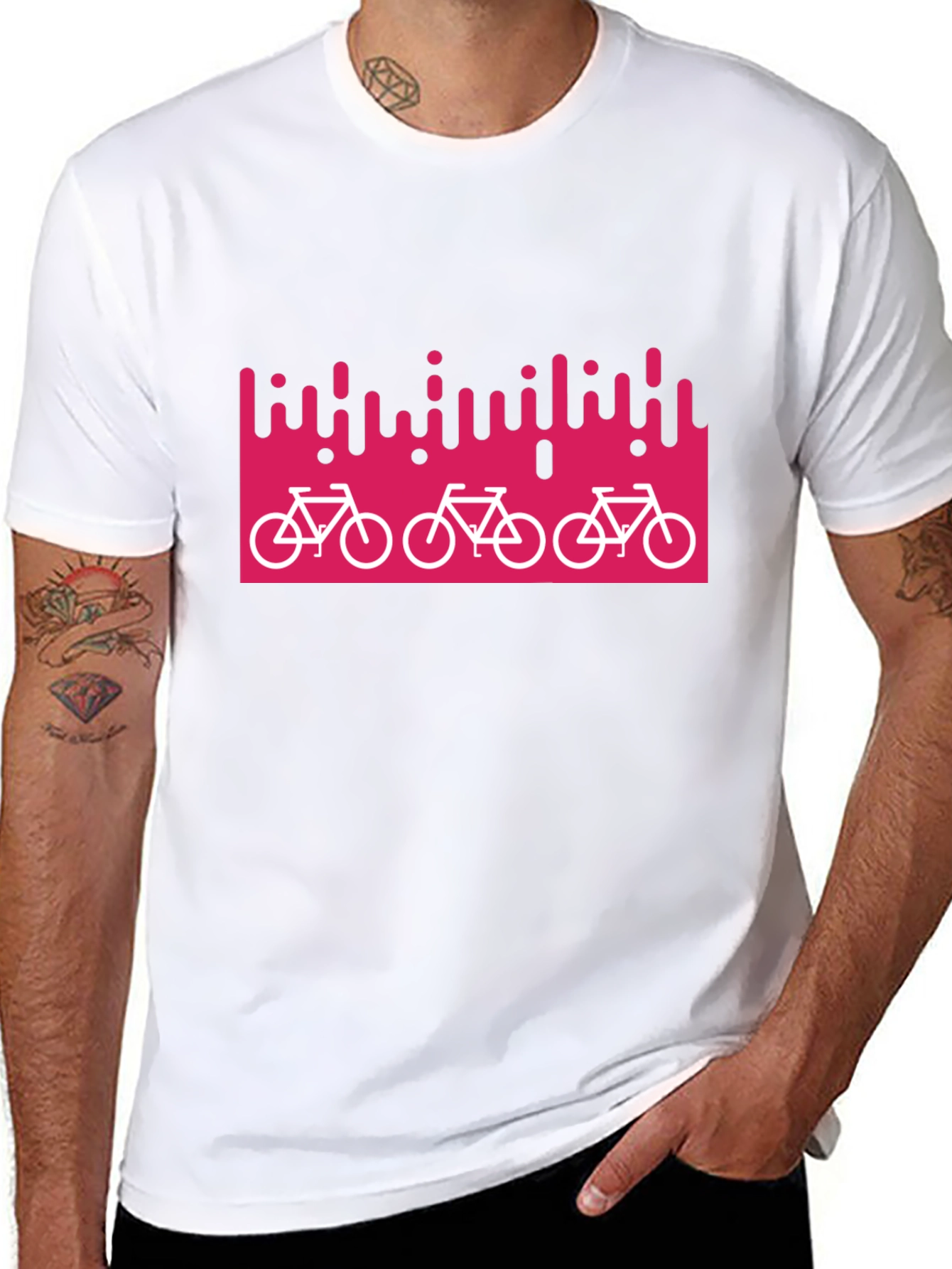 Stylish Bike Graphic Black T-Shirt
