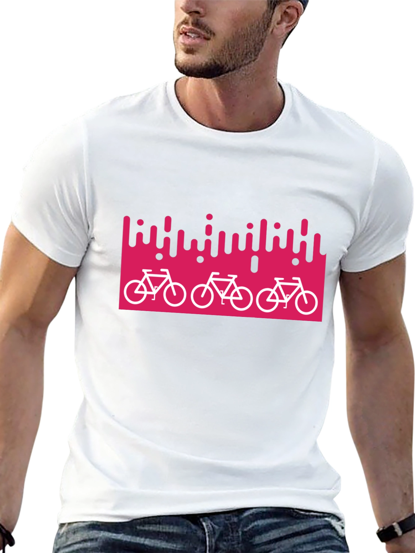 Stylish Bike Graphic Black T-Shirt