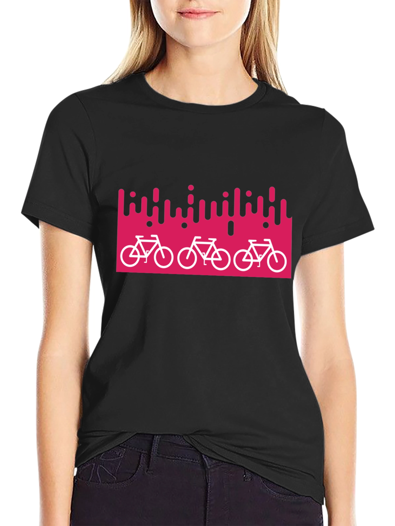 Stylish Bike Graphic Black T-Shirt