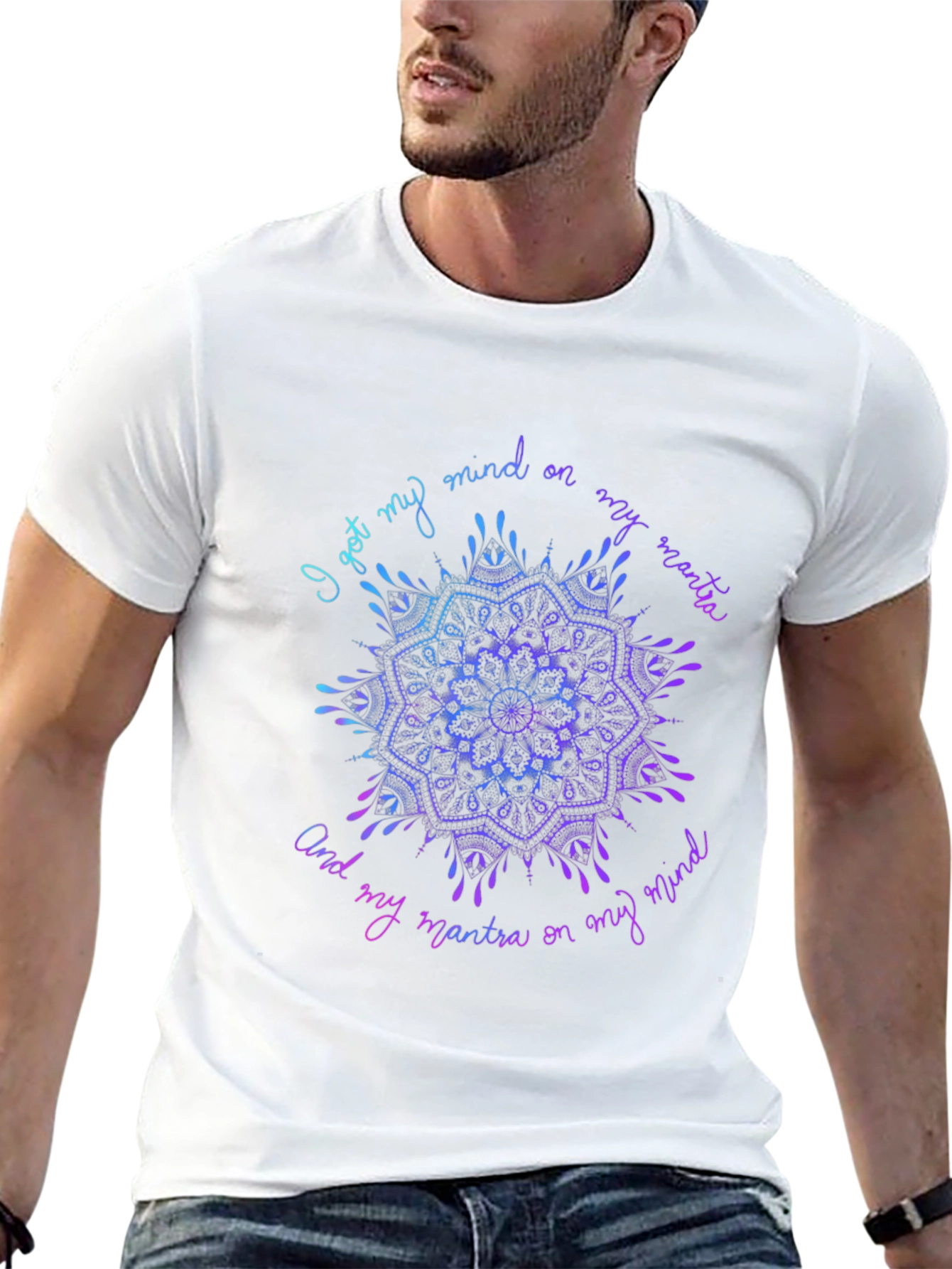 Mandala Mind Mantra Graphic Tee - Stylish Comfort