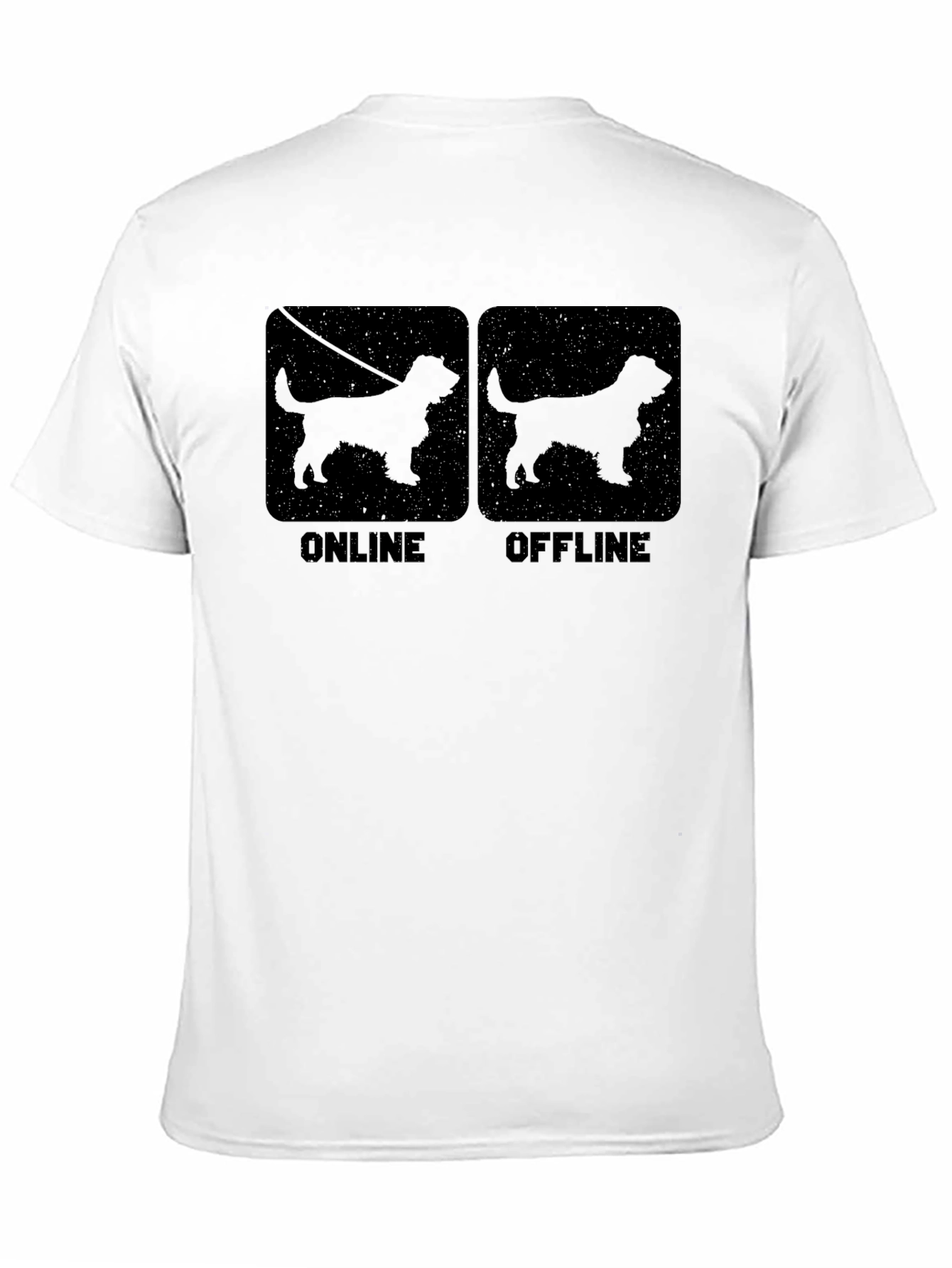 Dog Online Offline Graphic Tee - Black
