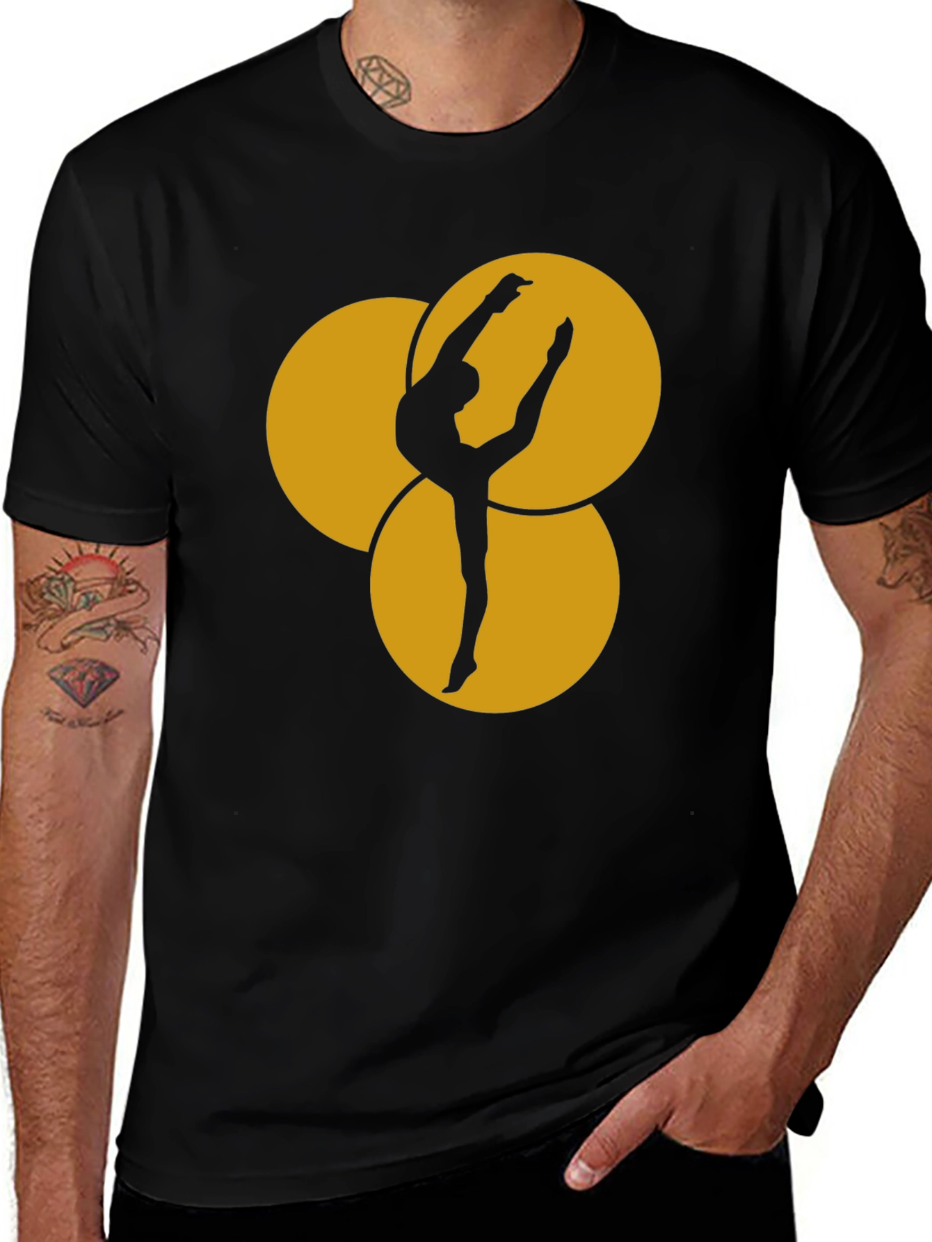 Dance Silhouette Graphic Tee - Black