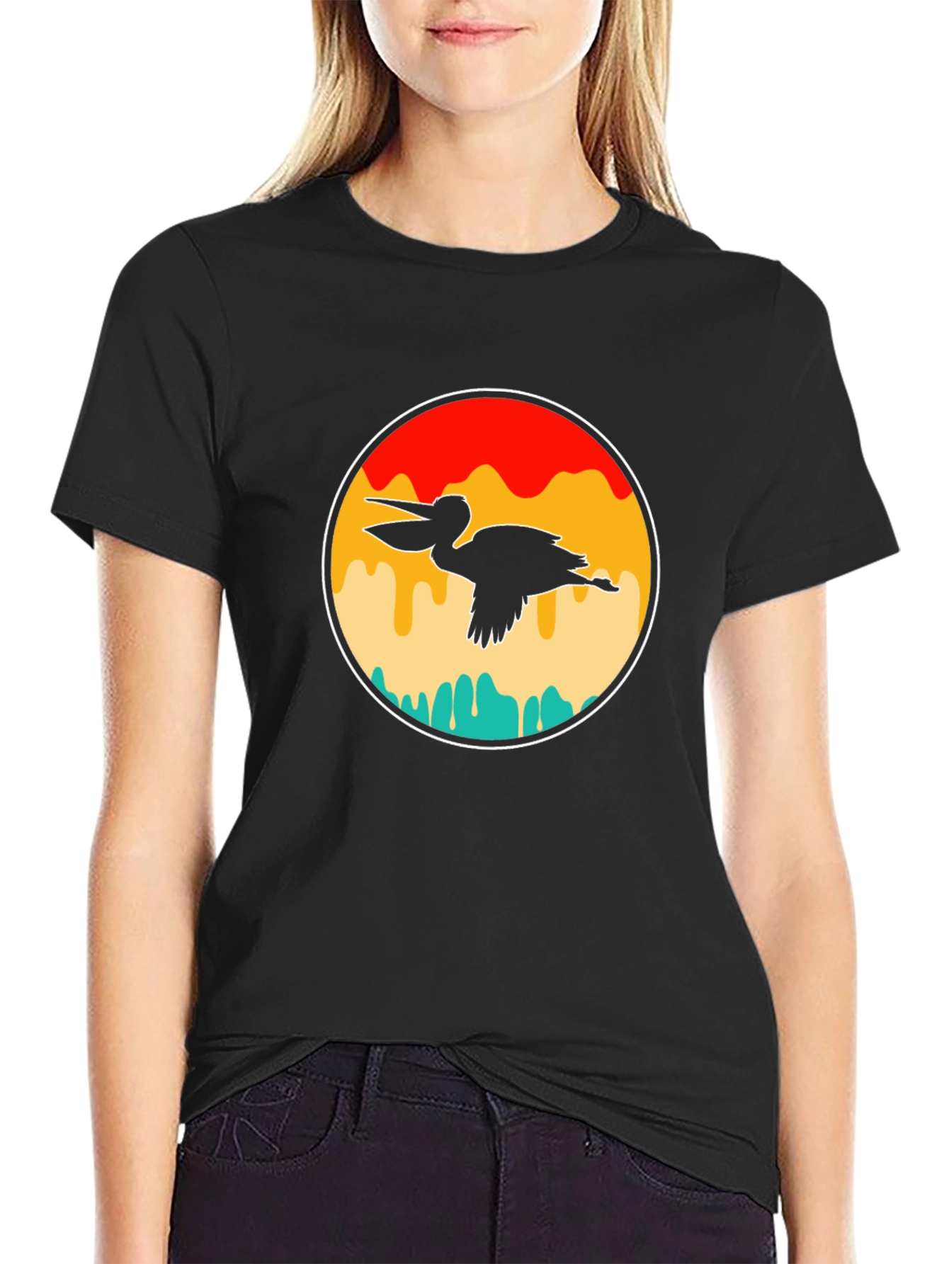 Retro Pelican Graphic T-Shirt