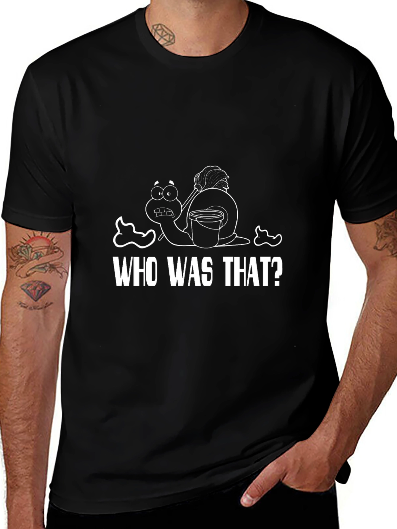 Funny Snail Cartoon Graphic T-Shirt