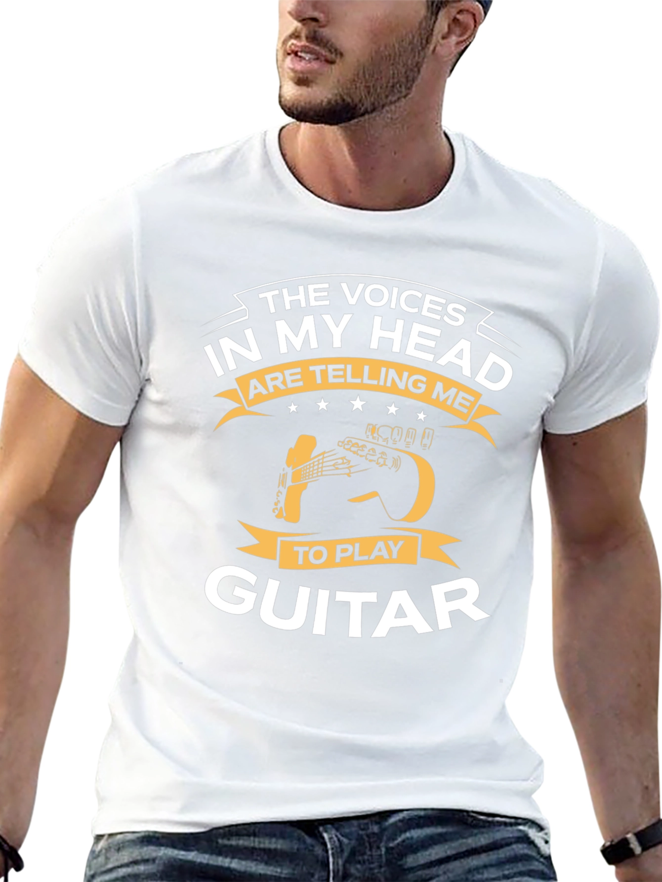 Funny Guitar T-Shirt - Voices In My Head Tee