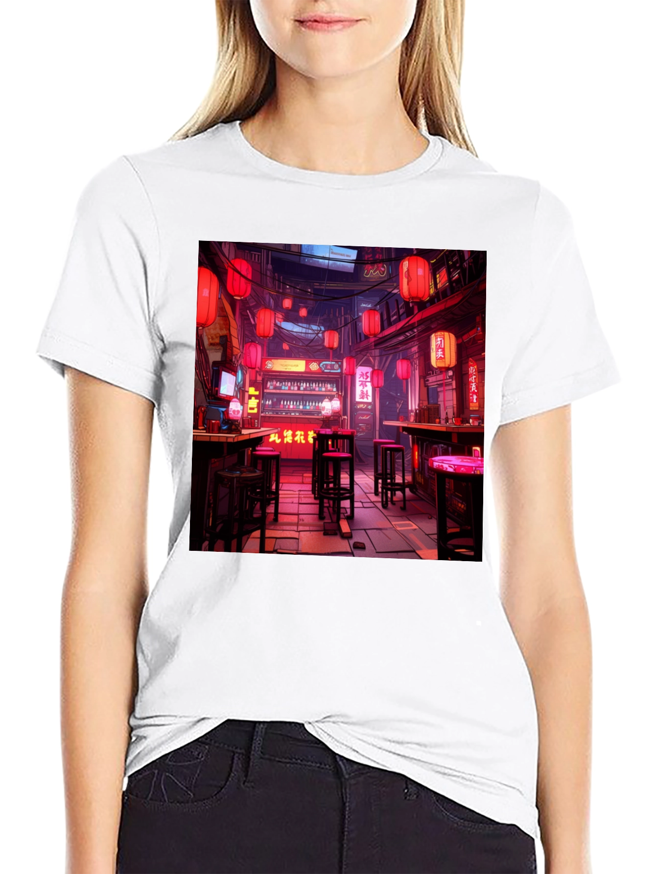 Cyberpunk Bar Black T-Shirt