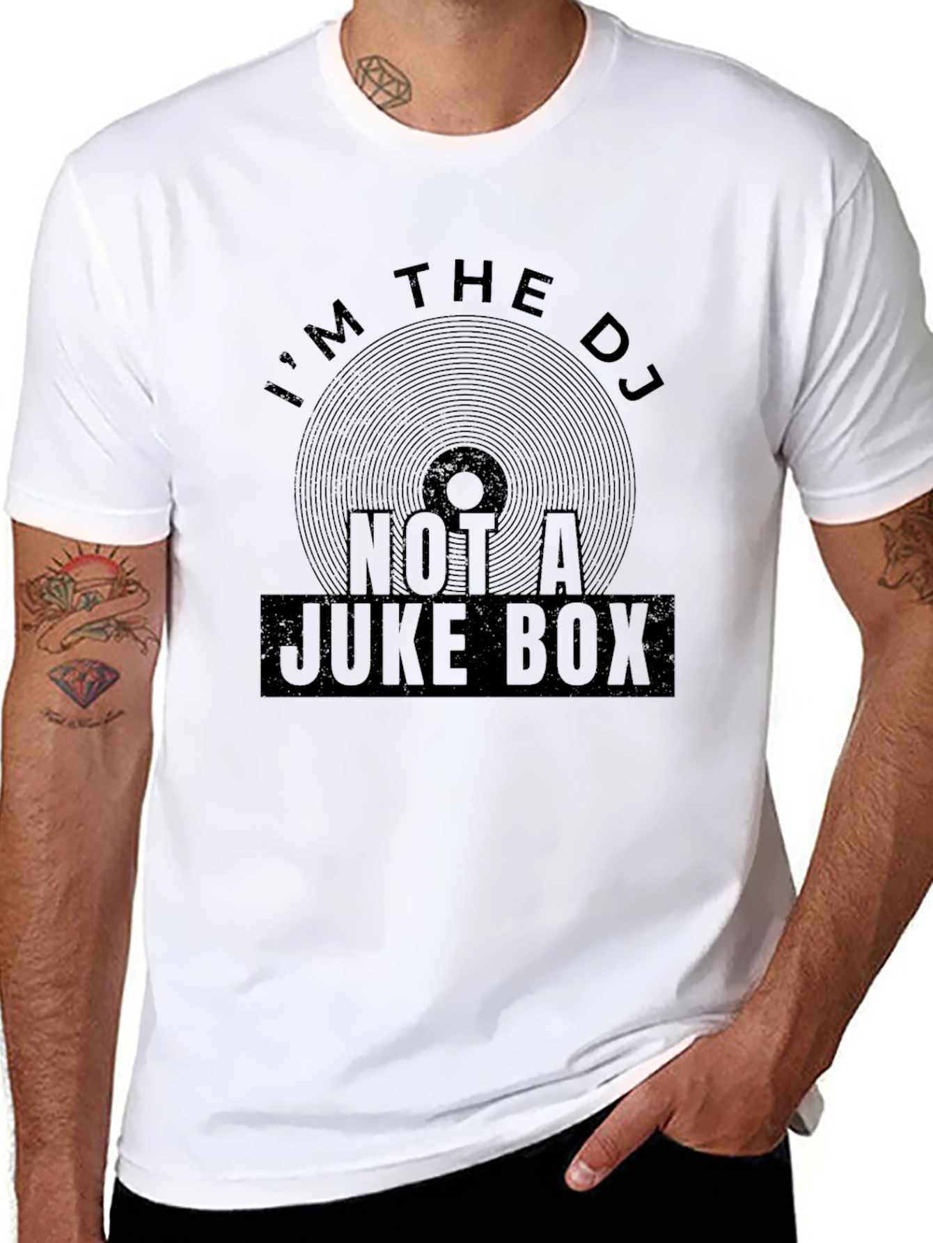 Im the DJ Not A Juke Box Black T-Shirt