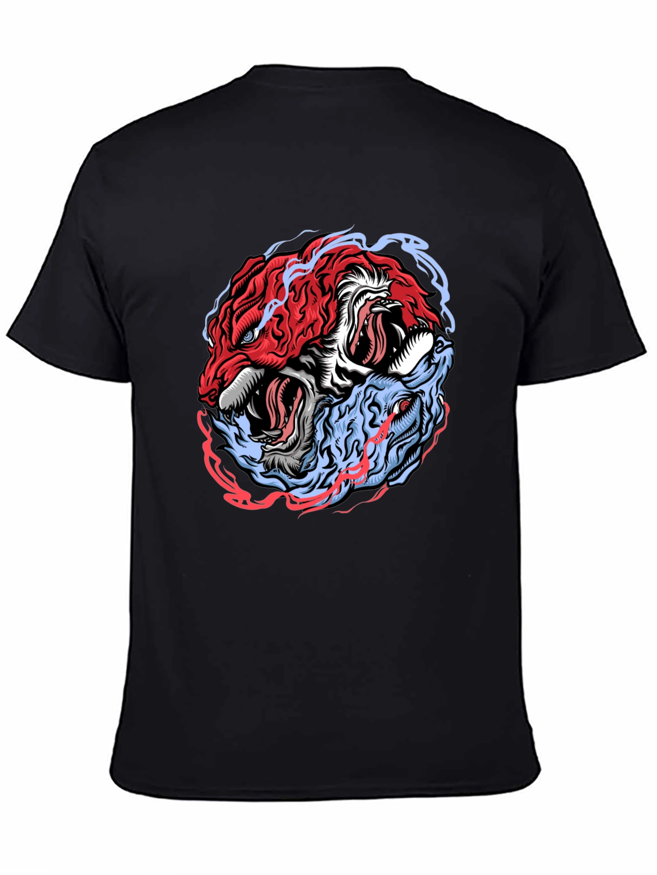 Yin Yang Tiger Graphic Tee - Balance & Style