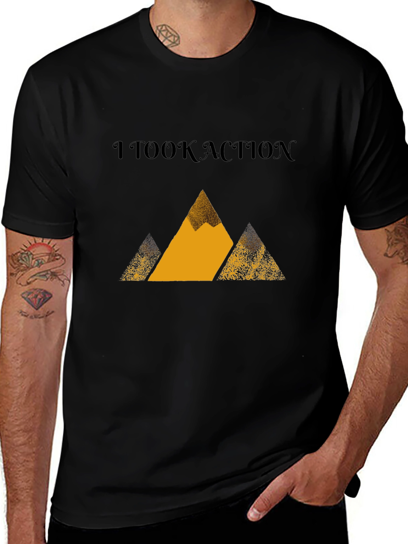 I Took Action Mountain Graphic T-Shirt