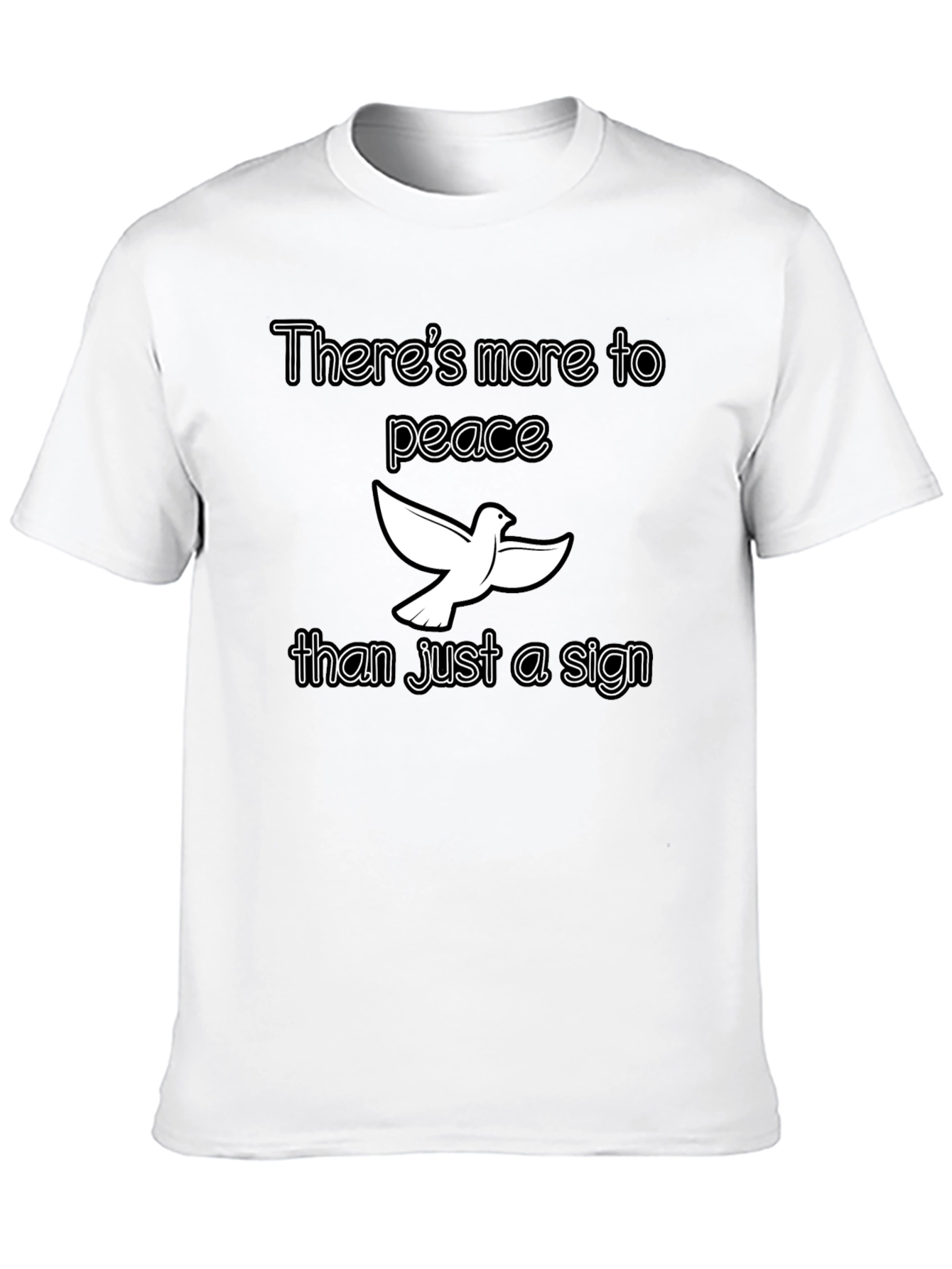 Peace Dove Graphic T-Shirt - Black Cotton Tee