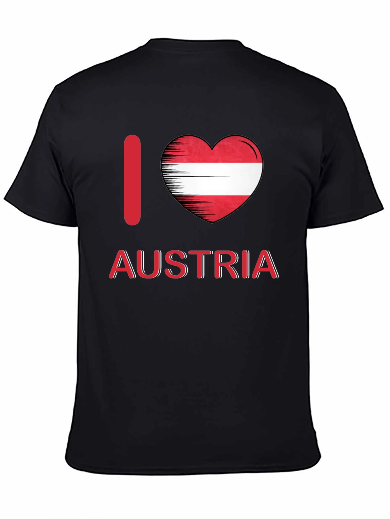 I Love Austria T-Shirt - Austrian Flag Heart Tee