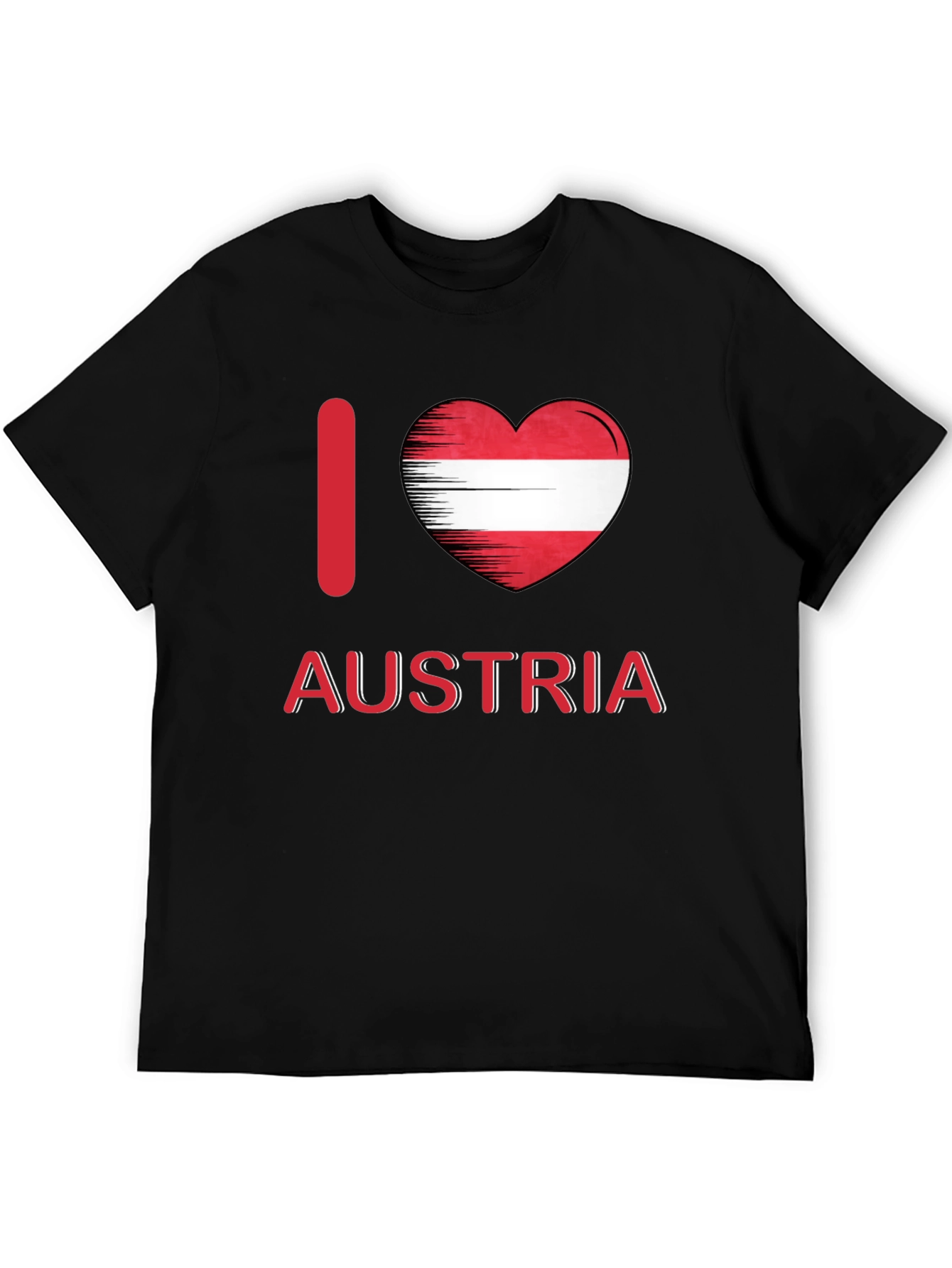 I Love Austria T-Shirt - Austrian Flag Heart Tee