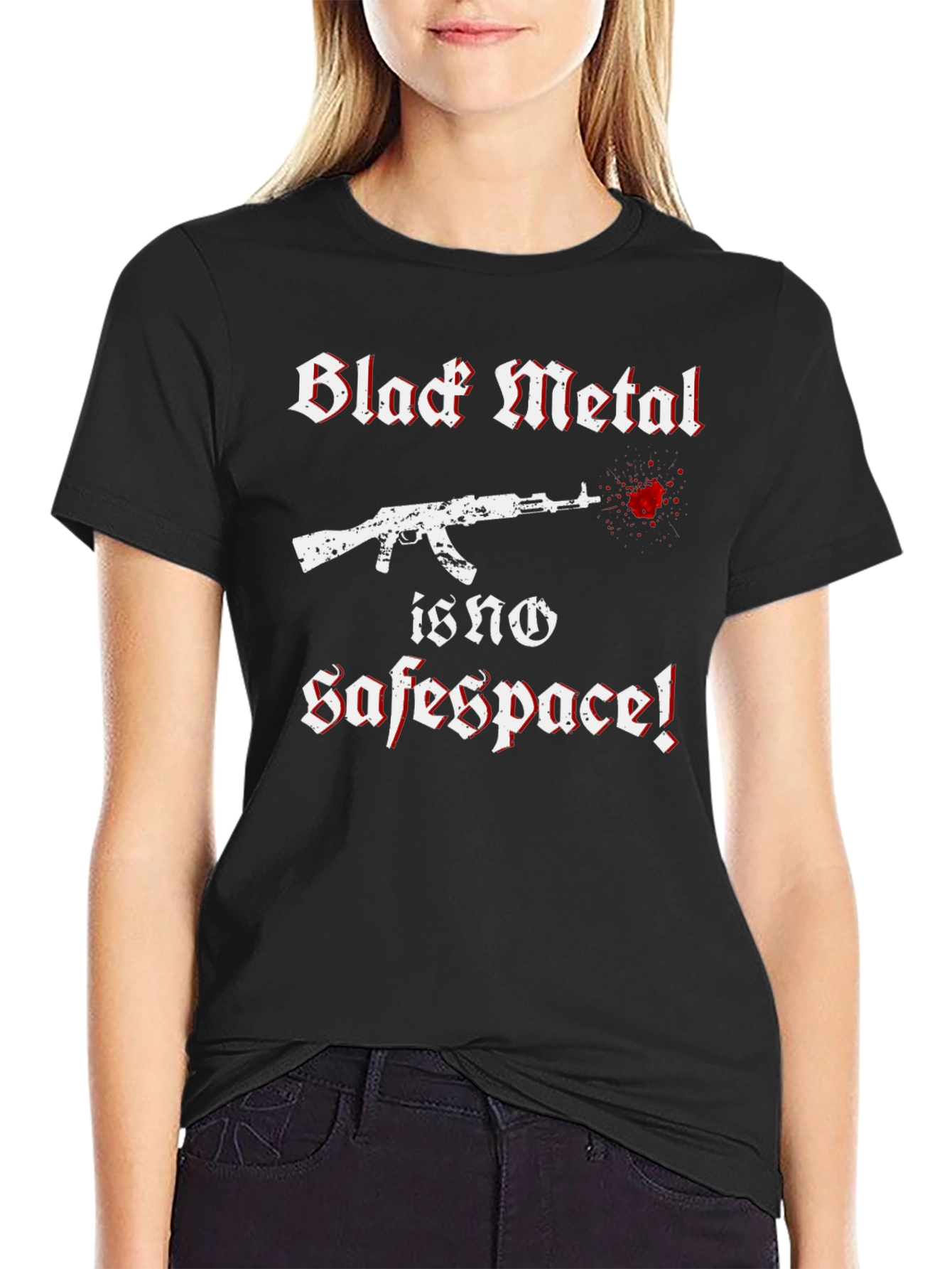 Black Metal No Safe Space Graphic Tee
