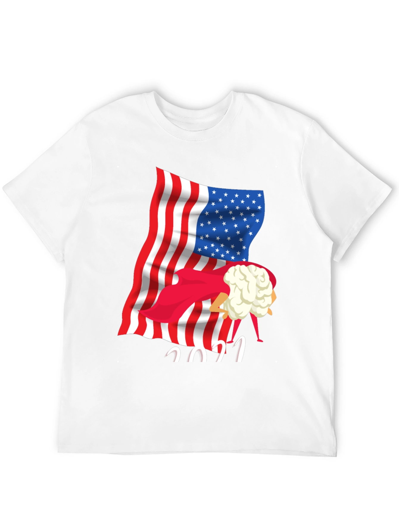Patriotic Cauliflower Head 2021 T-Shirt