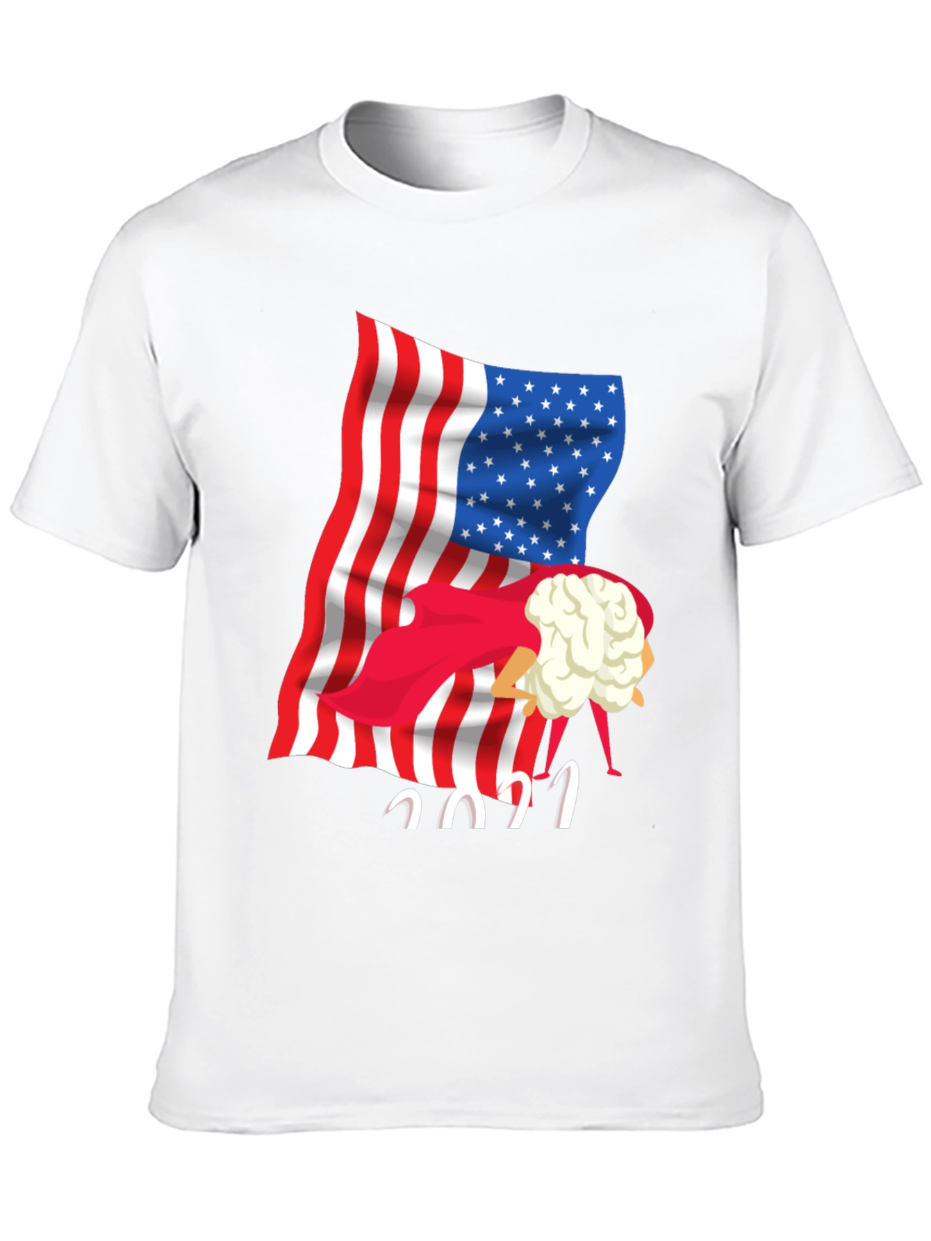 Patriotic Cauliflower Head 2021 T-Shirt