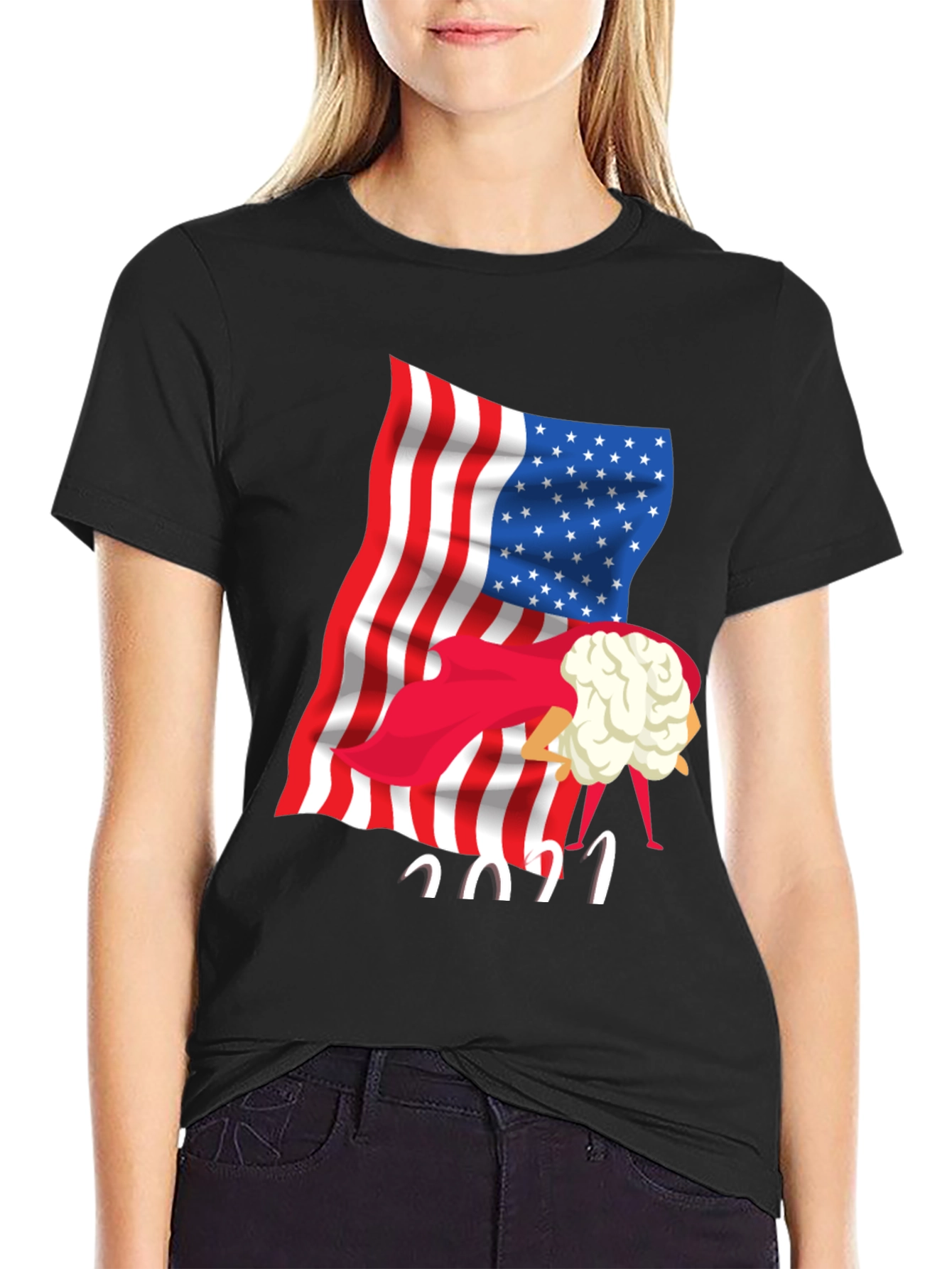 Patriotic Cauliflower Head 2021 T-Shirt