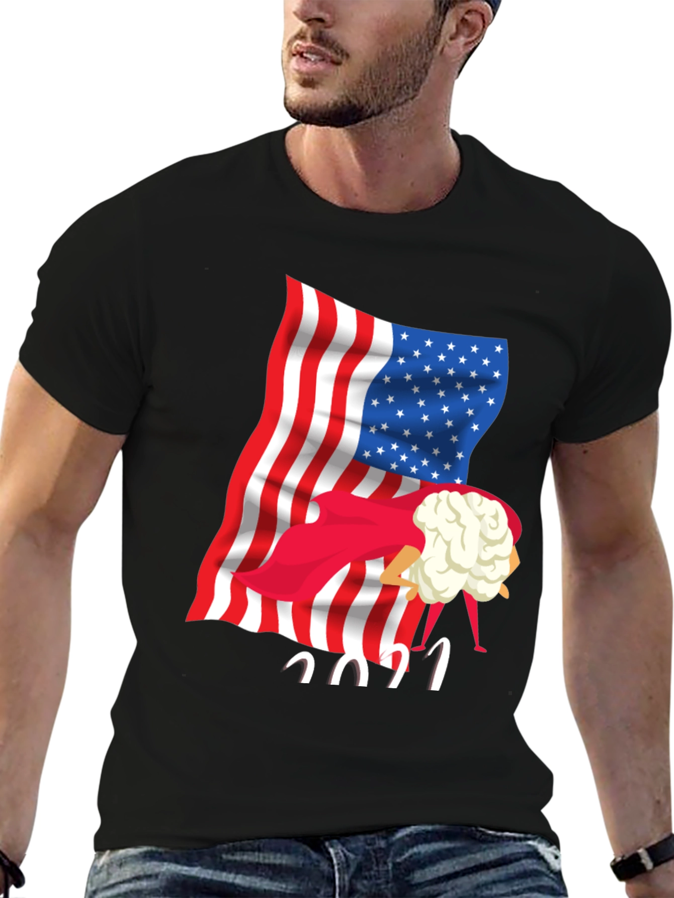 Patriotic Cauliflower Head 2021 T-Shirt