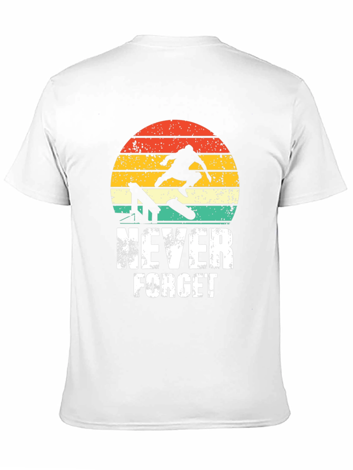 Retro Skateboard Never Forget Graphic Tee
