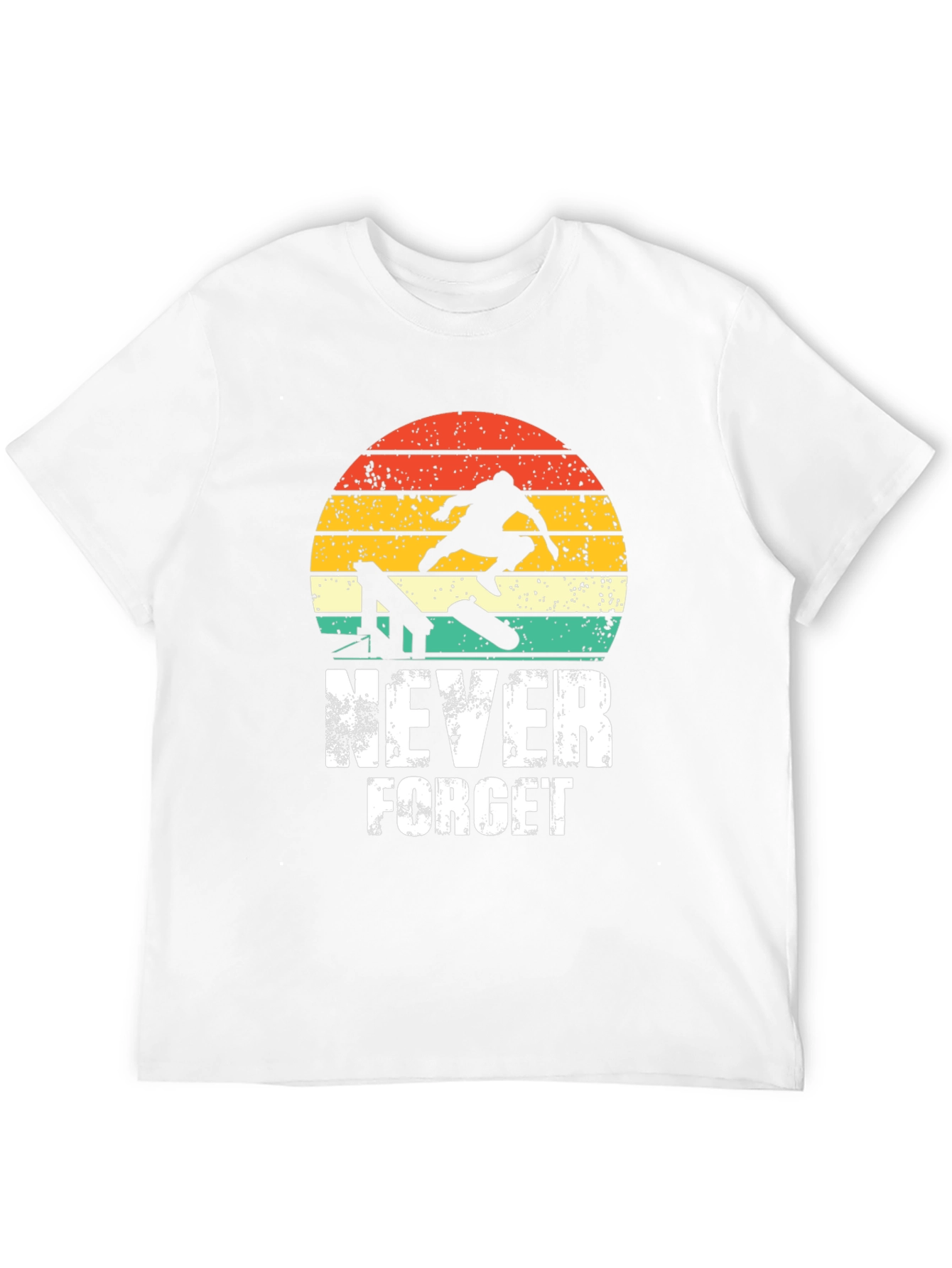 Retro Skateboard Never Forget Graphic Tee