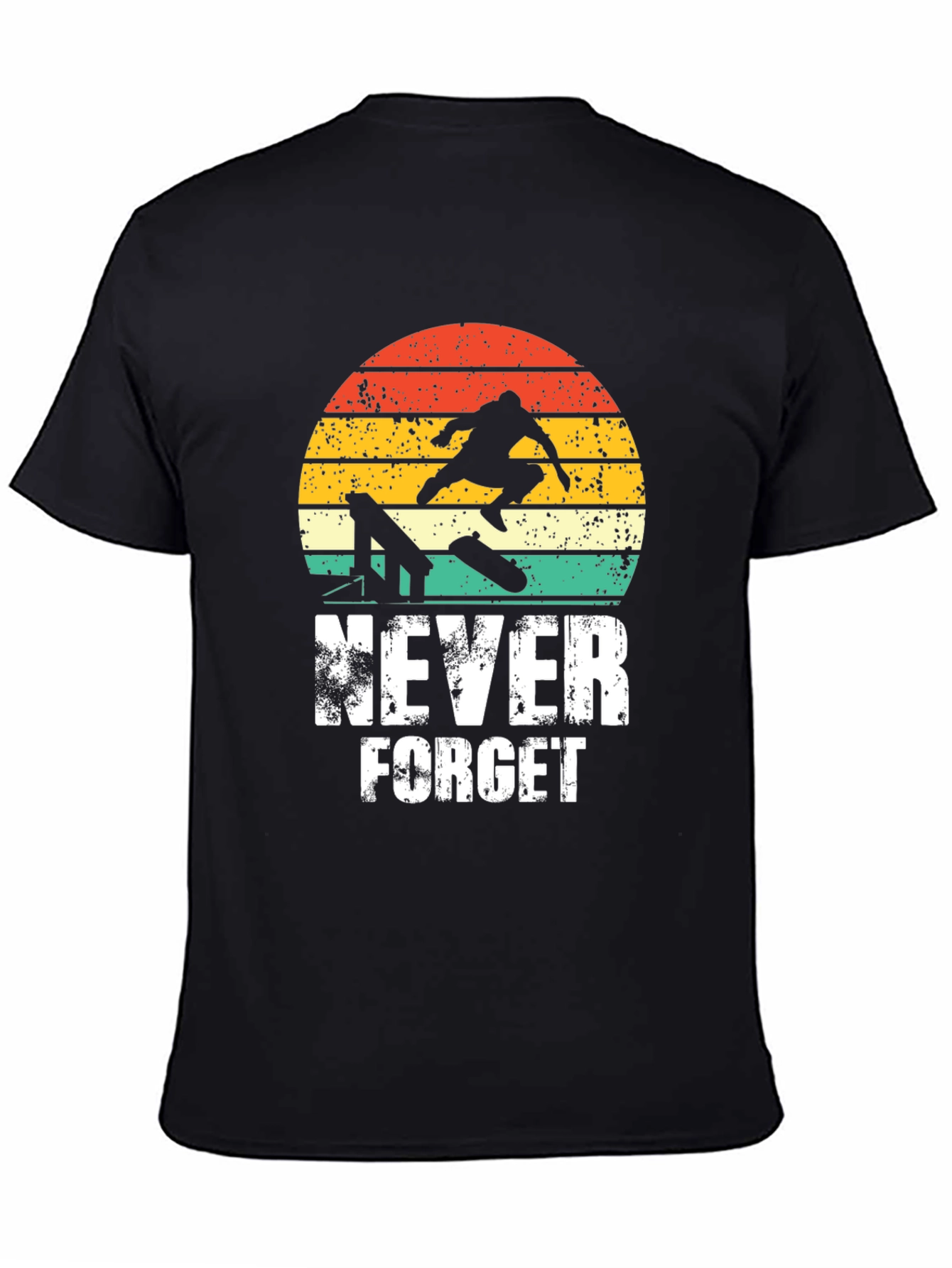 Retro Skateboard Never Forget Graphic Tee