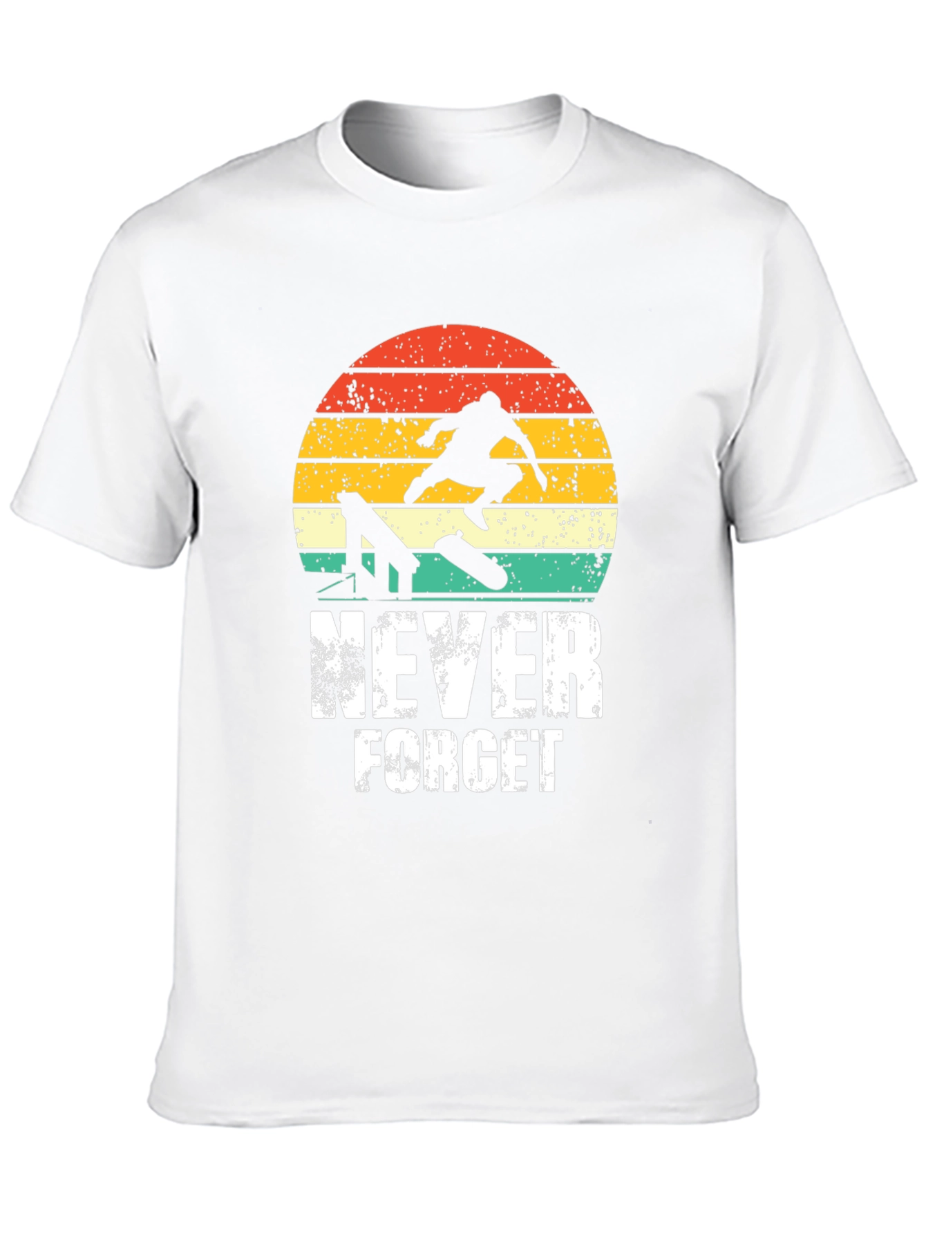 Retro Skateboard Never Forget Graphic Tee