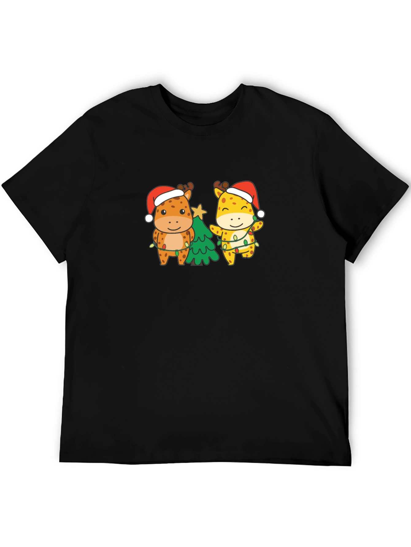 Christmas Giraffe T-Shirt - Holiday Gift