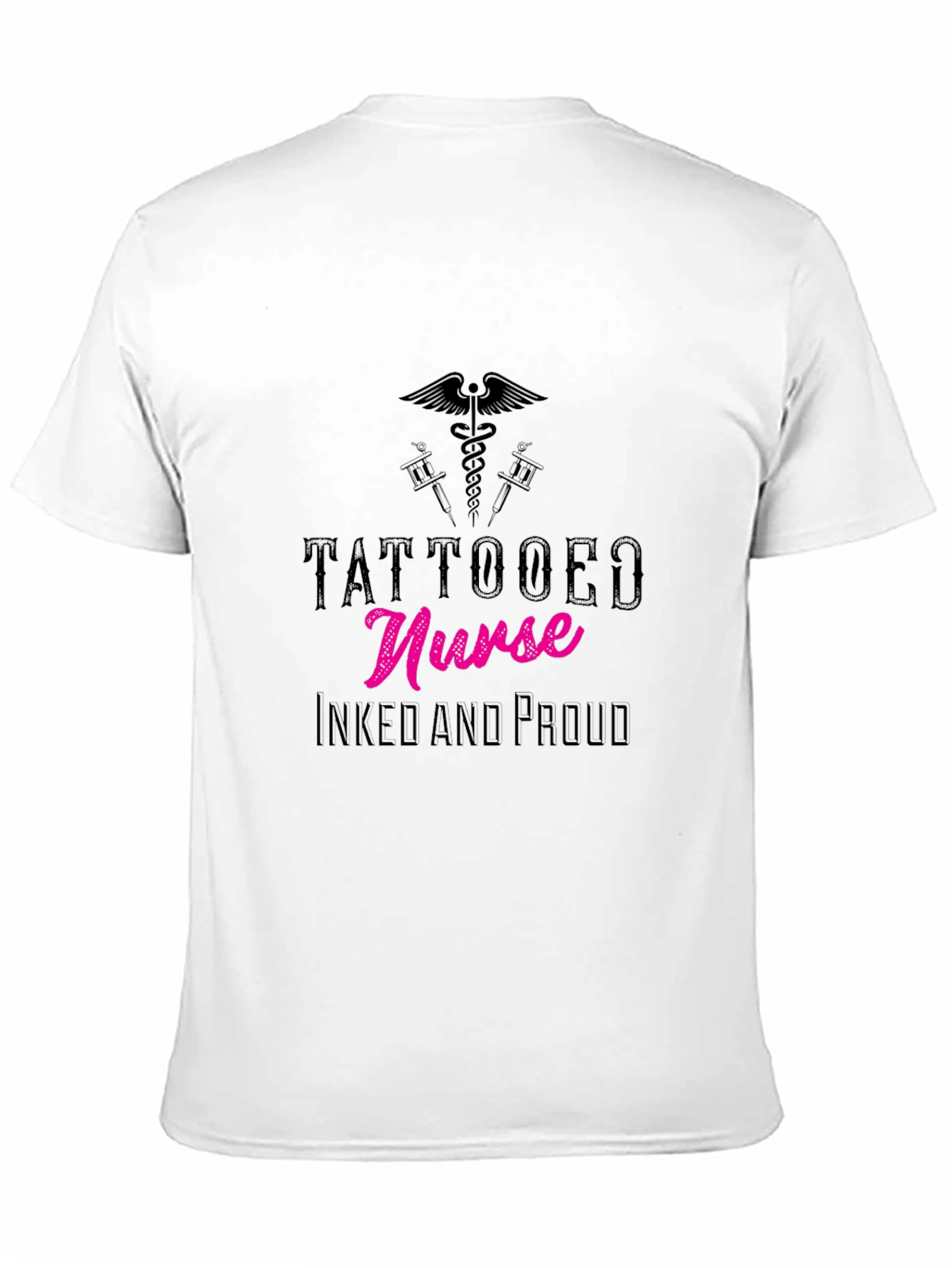 Tattooed Nurse Inked and Proud Black T-Shirt