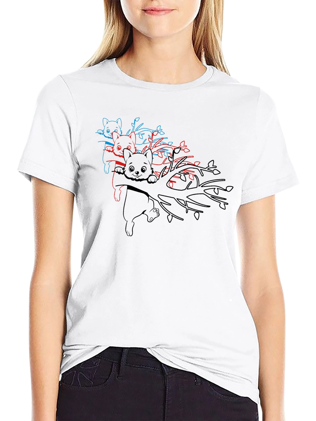 Koala Bear 3D Style Black T-Shirt