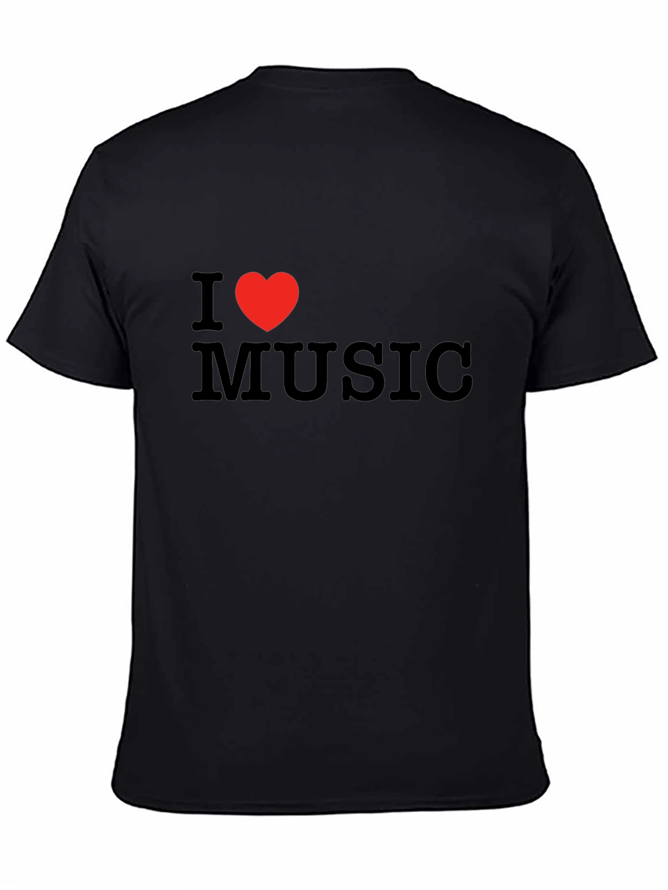 I Love Music Black T-Shirt