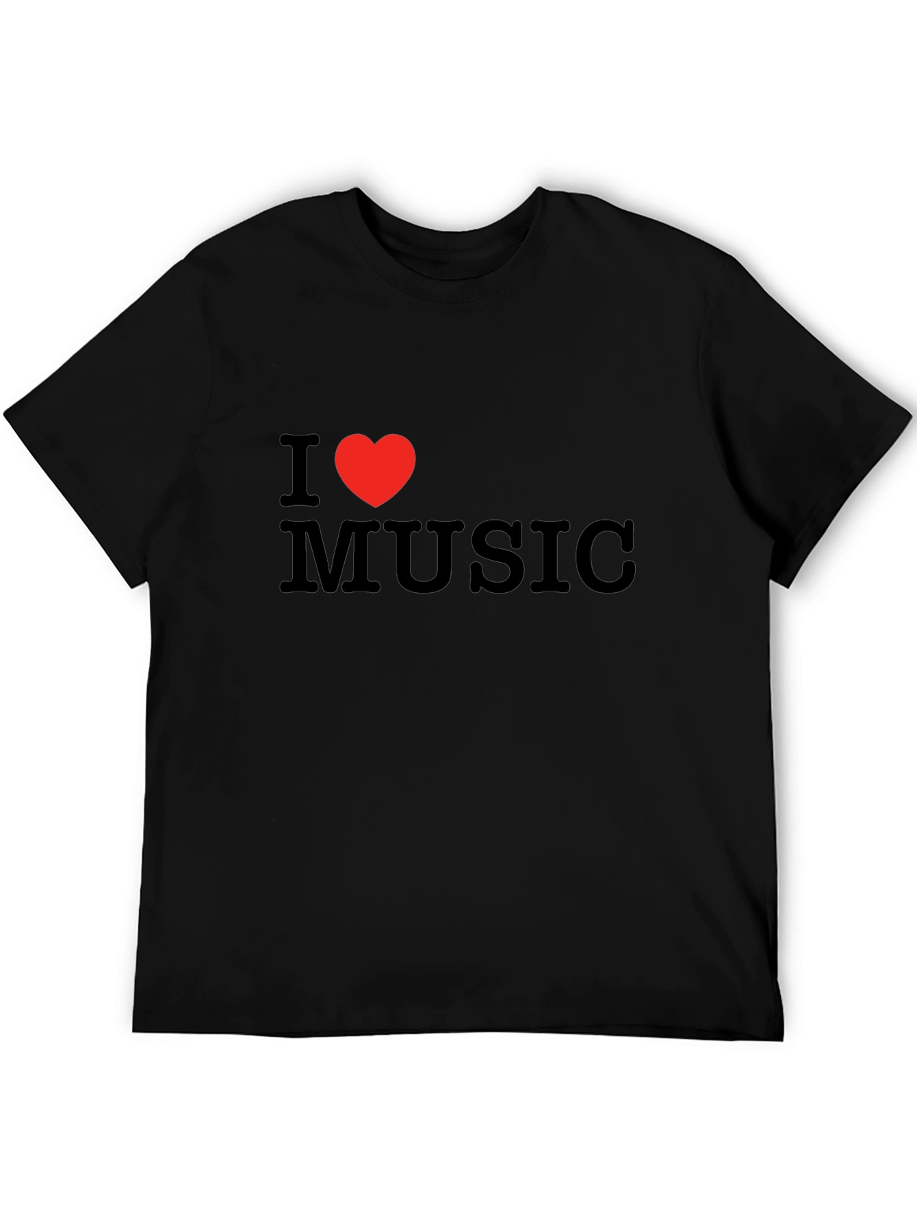 I Love Music Black T-Shirt