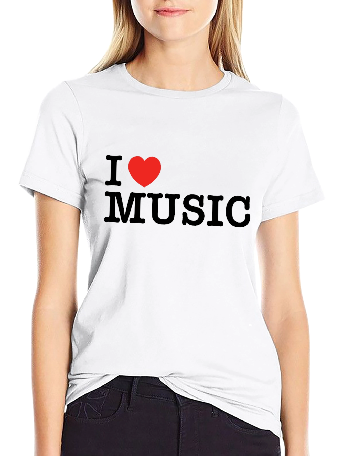 I Love Music Black T-Shirt