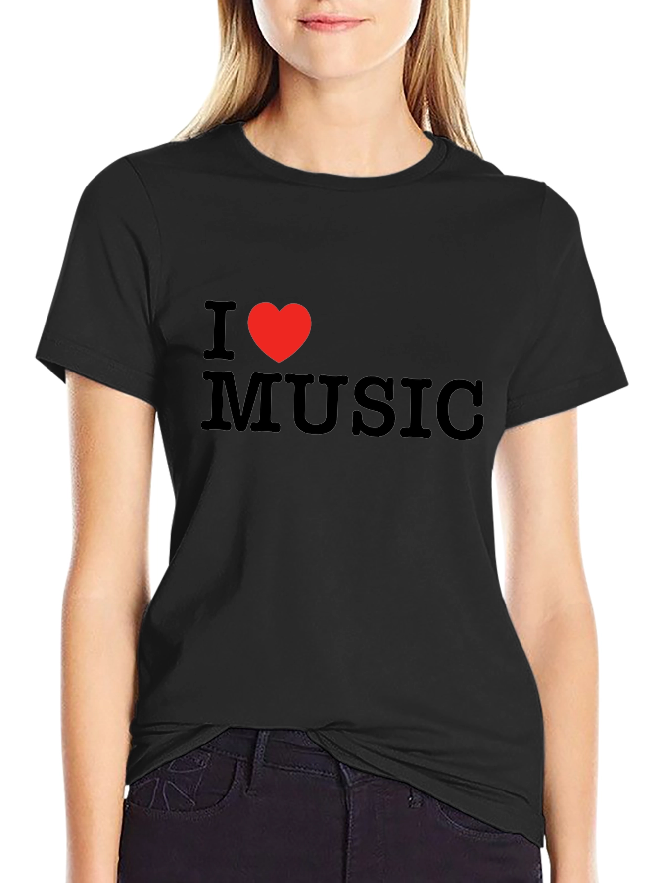 I Love Music Black T-Shirt