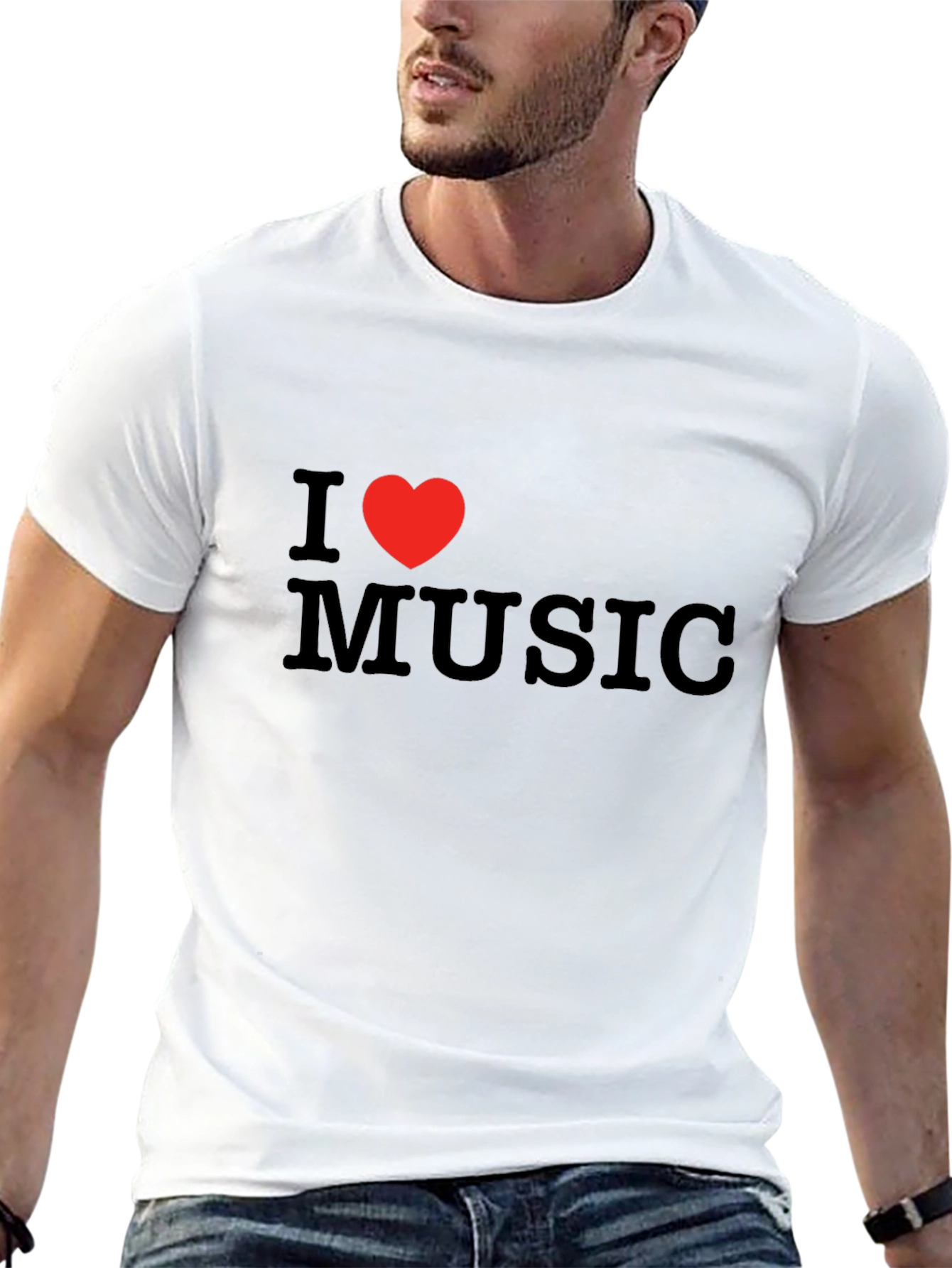 I Love Music Black T-Shirt