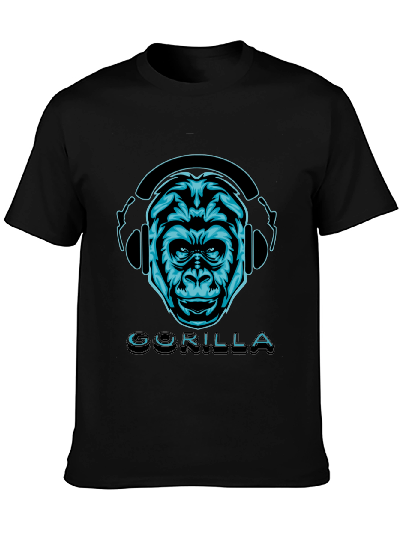 Gorilla Headphones Graphic Tee - Cool Animal Design