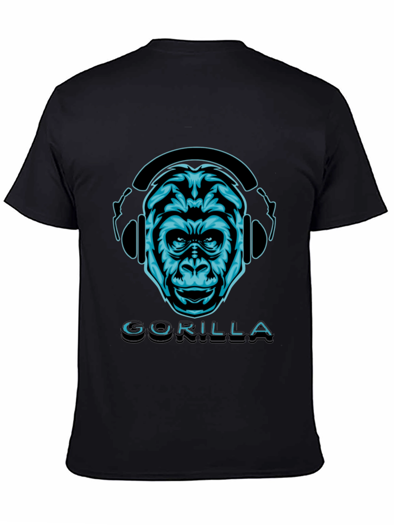Gorilla Headphones Graphic Tee - Cool Animal Design